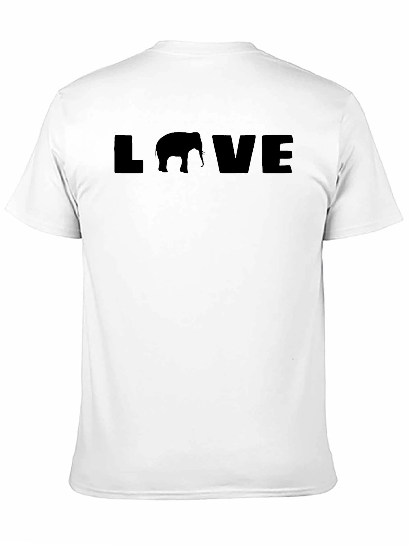 Love Elephant T-Shirt - Black Graphic Tee