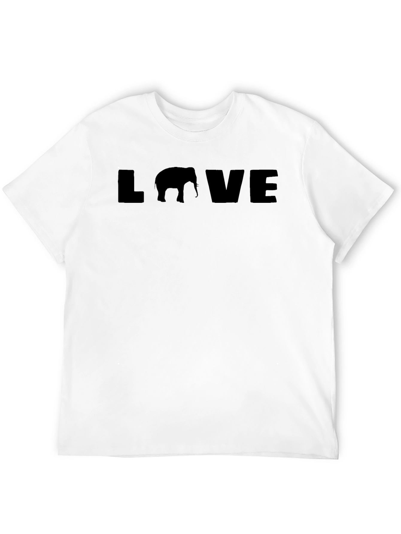 Love Elephant T-Shirt - Black Graphic Tee
