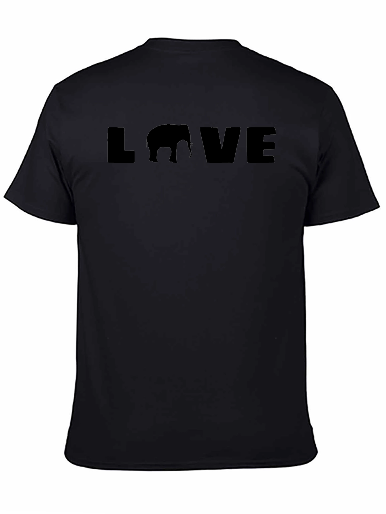 Love Elephant T-Shirt - Black Graphic Tee