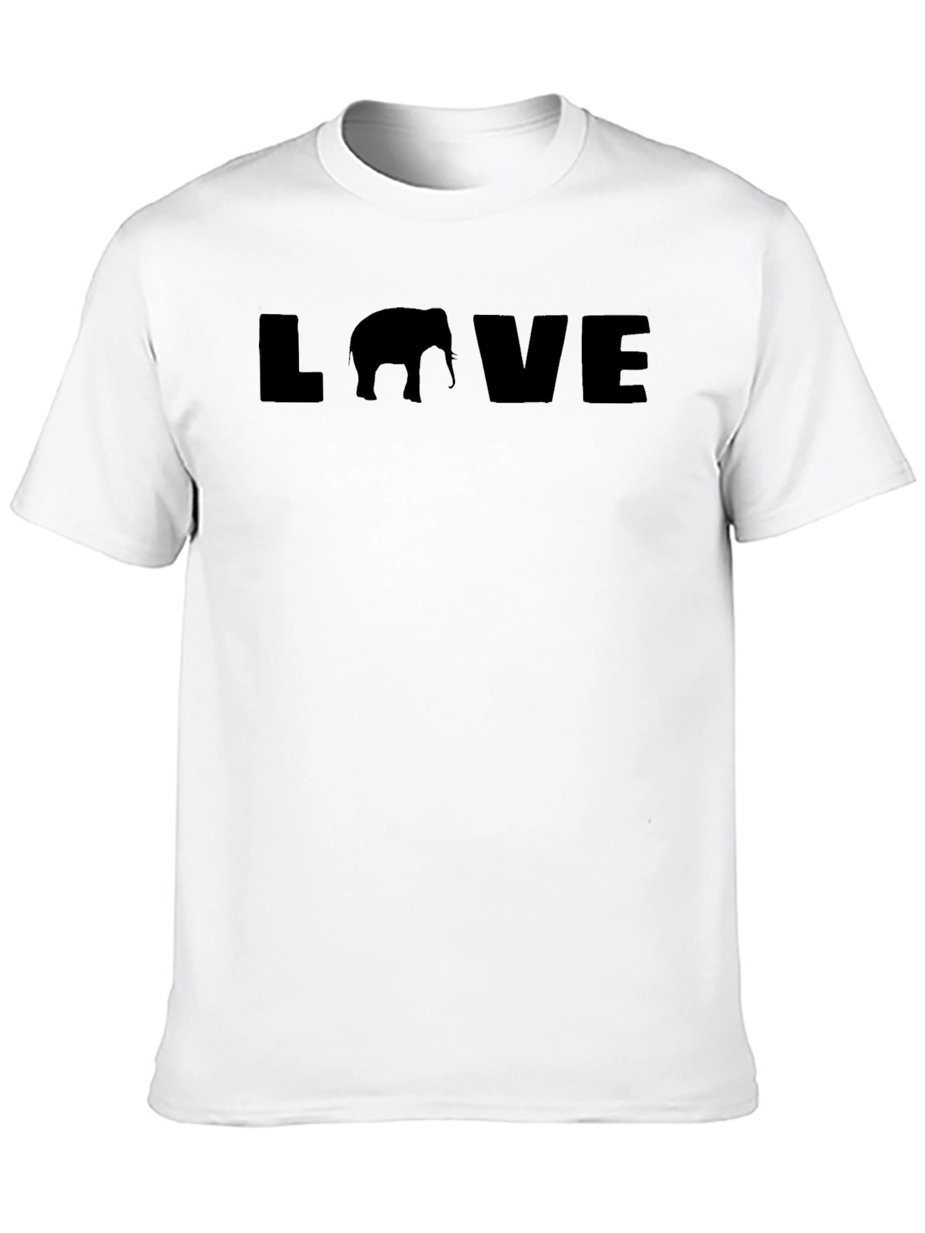 Love Elephant T-Shirt - Black Graphic Tee