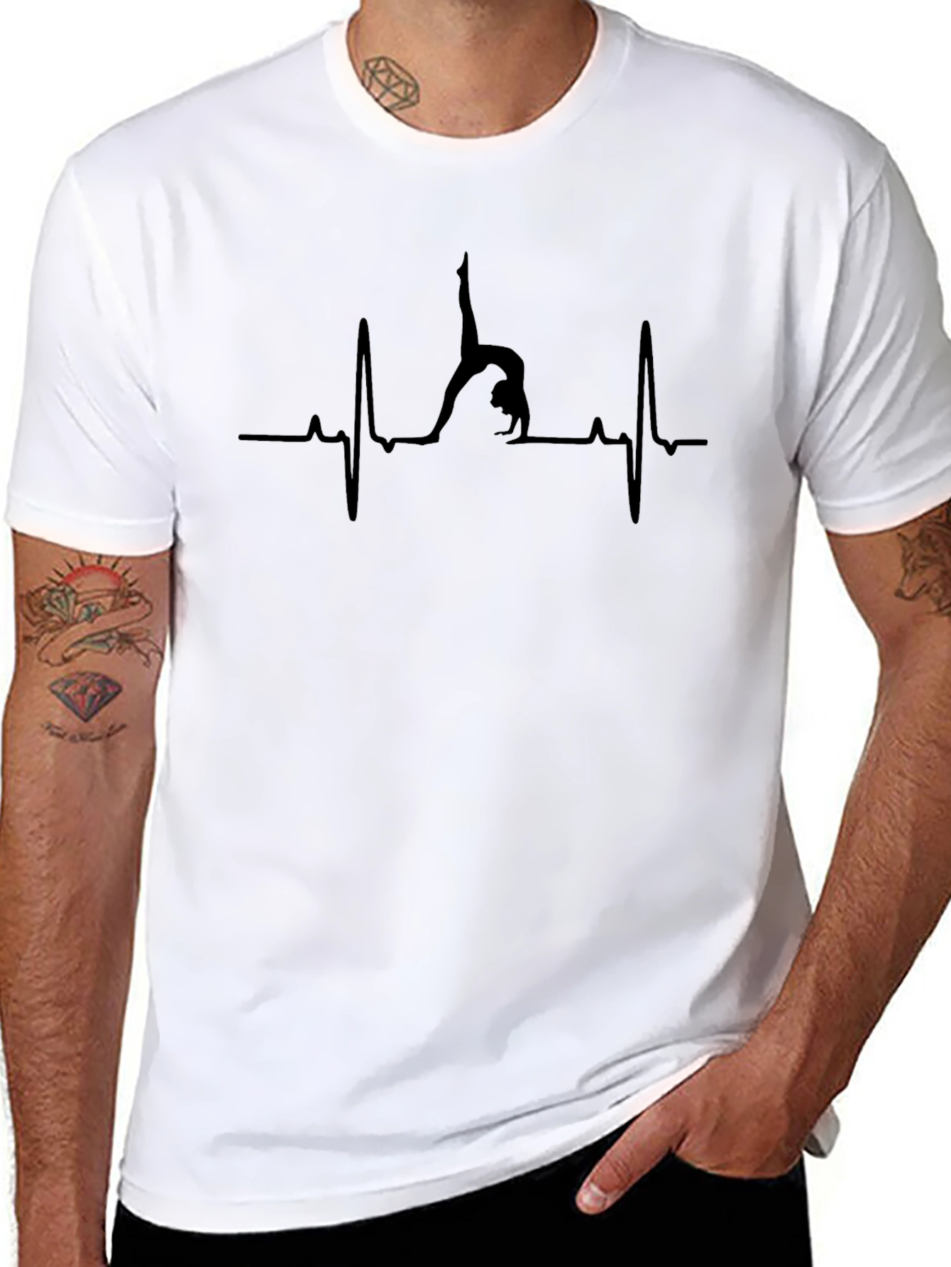 Gymnast Heartbeat Black T-Shirt