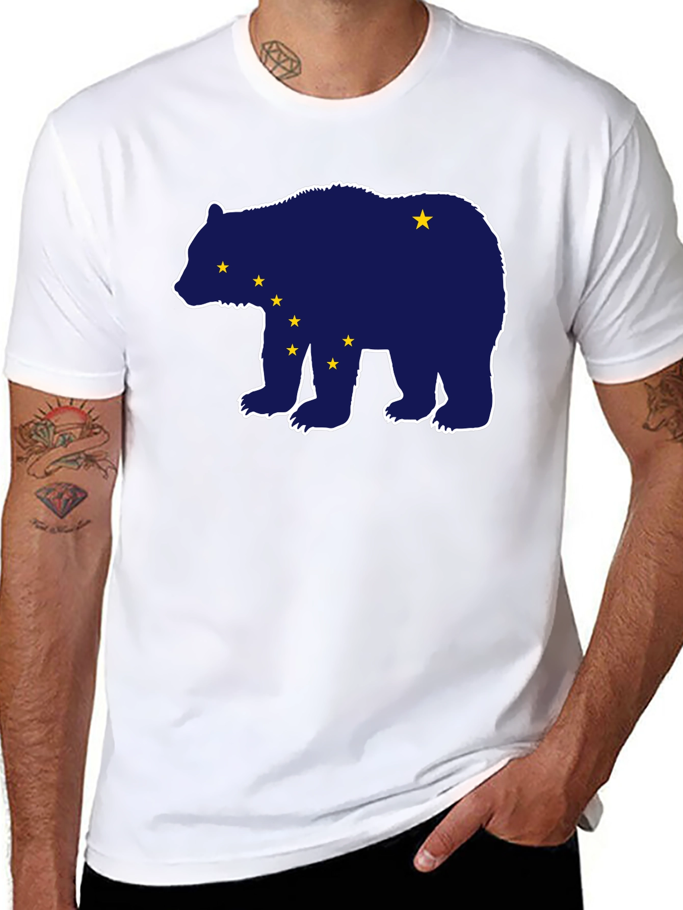 Alaska Bear T-Shirt - Midnight Blue