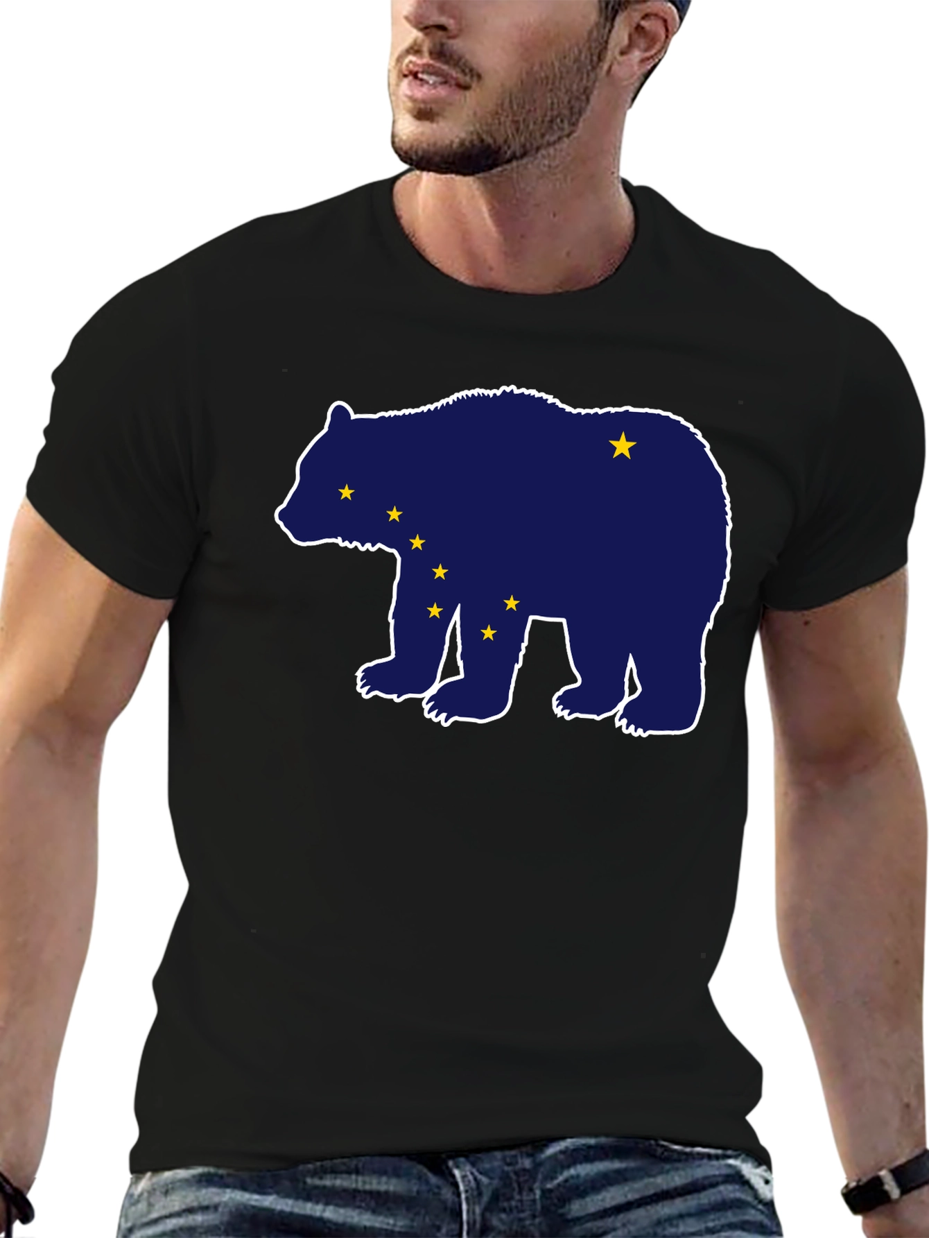 Alaska Bear T-Shirt - Midnight Blue
