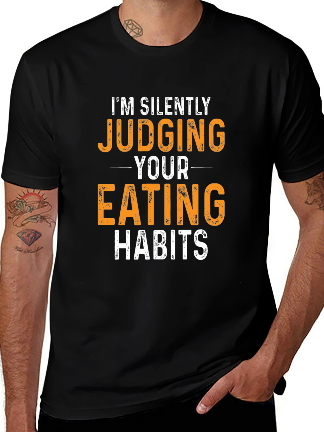Humorous Judging Your Eating Habits Graphic Tee