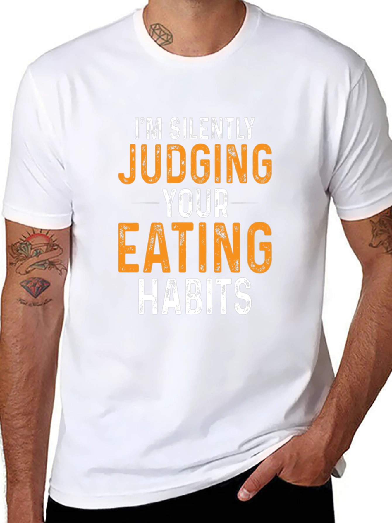 Humorous Judging Your Eating Habits Graphic Tee