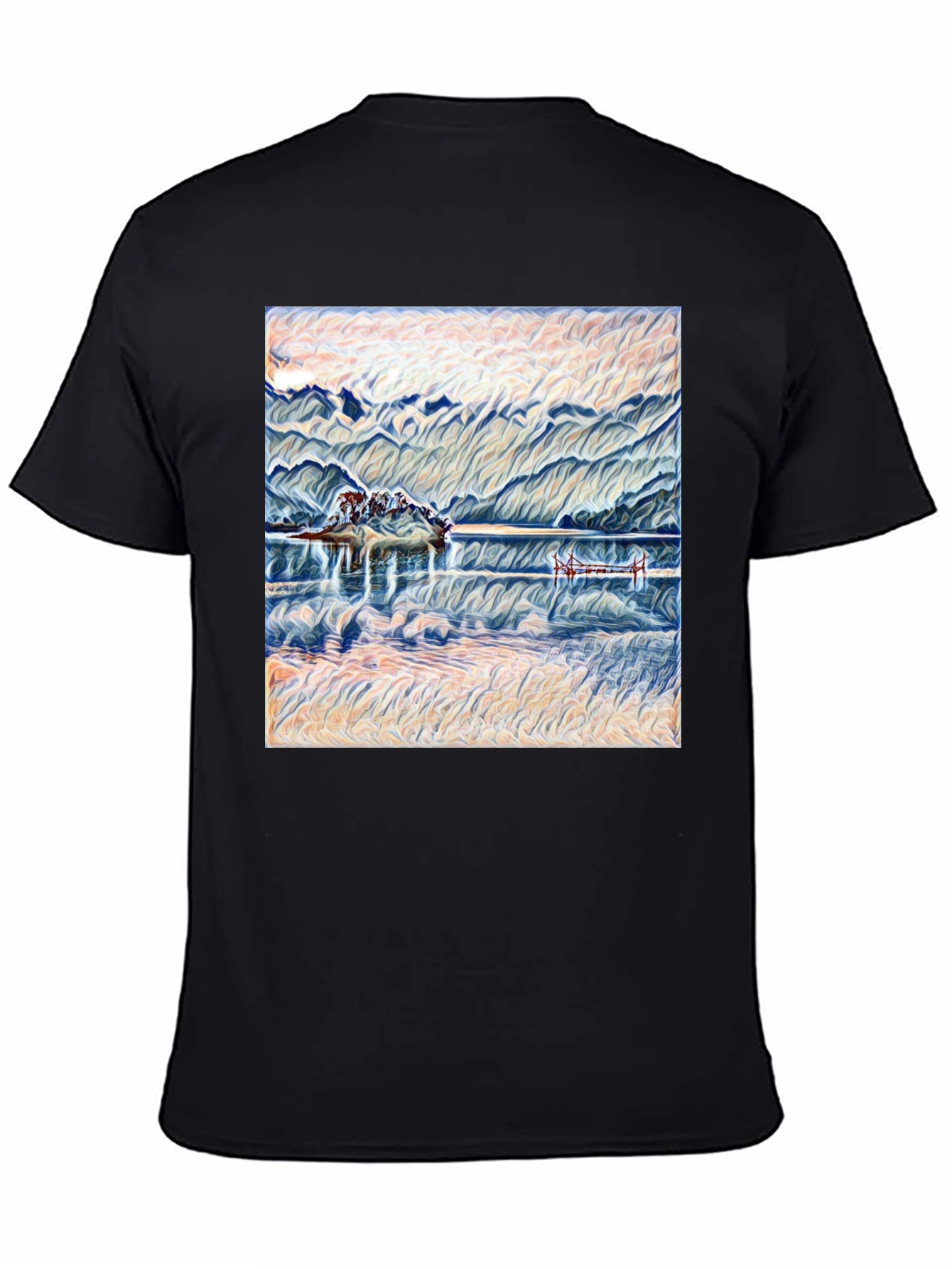 Mountain Lake View Graphic Tee - Relaxed Fit