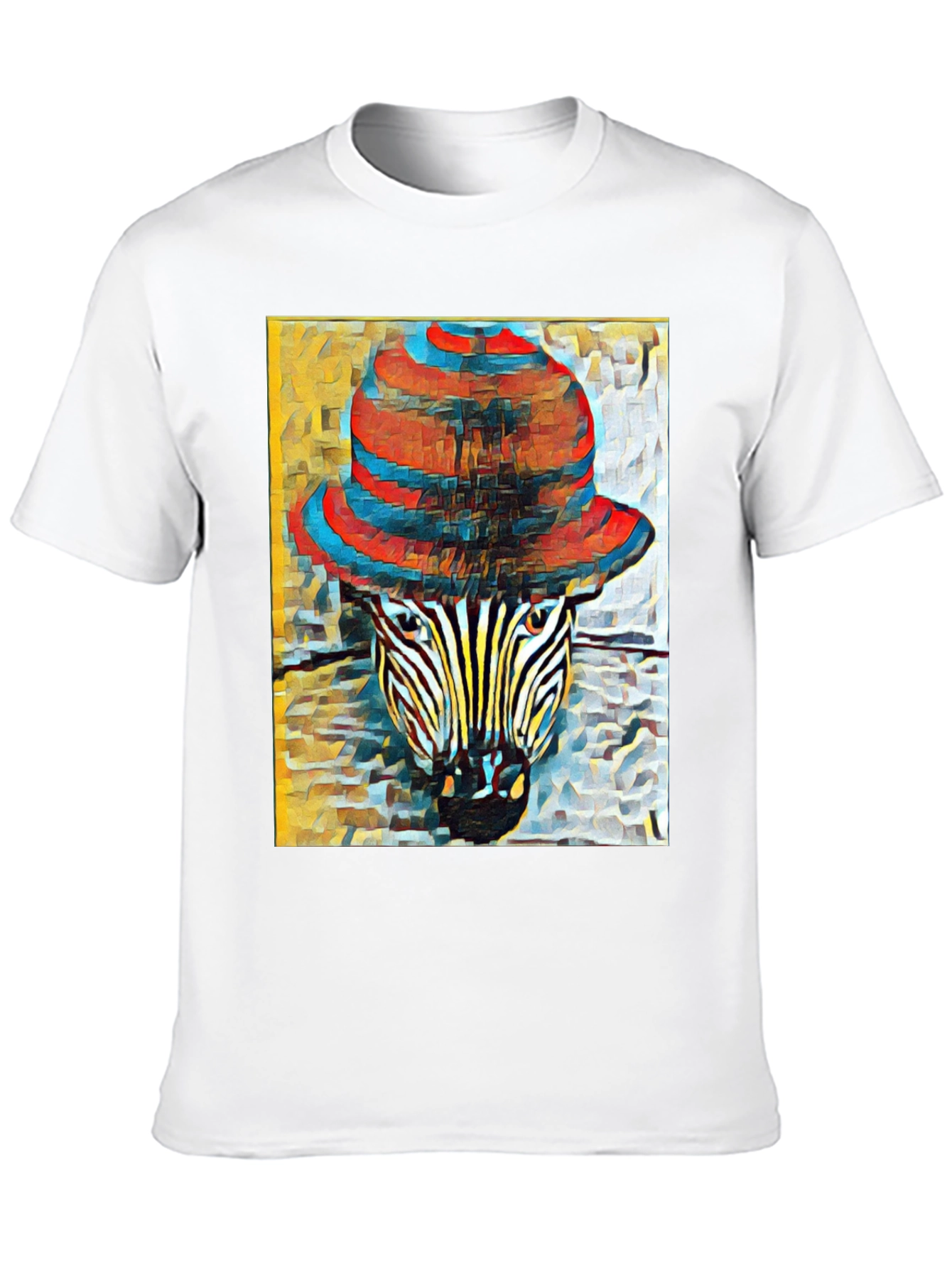 Zebra in Hat Graphic T-Shirt