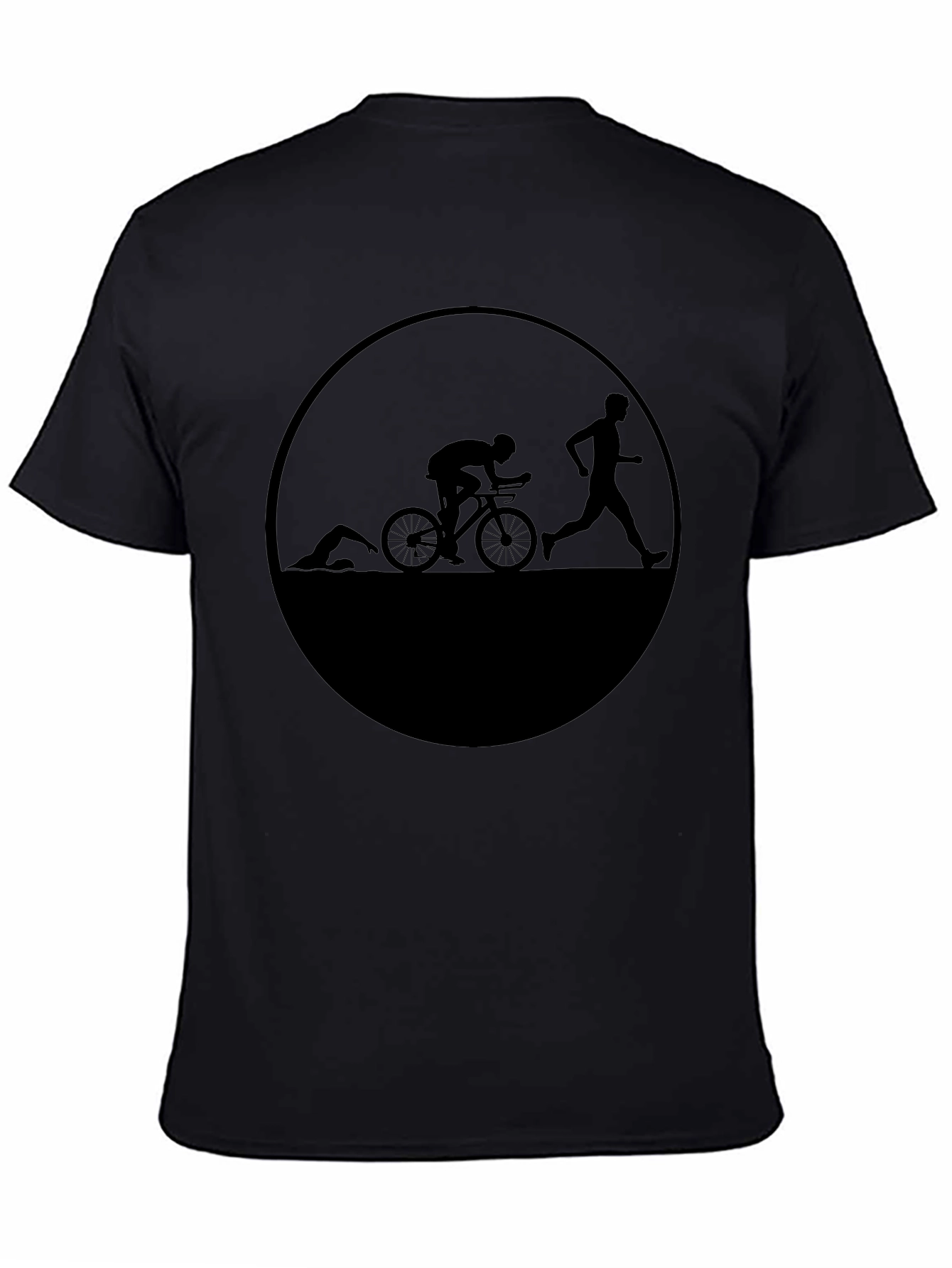 Triathlon Silhouette Graphic T-Shirt