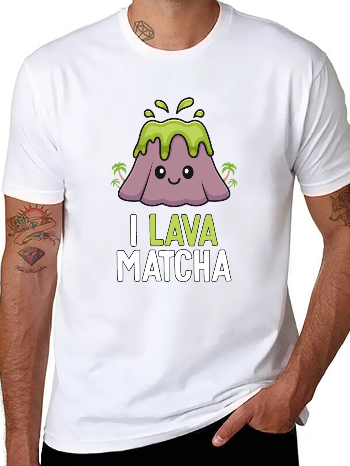 I Lava Matcha Graphic Tee - Cute Volcano T-Shirt