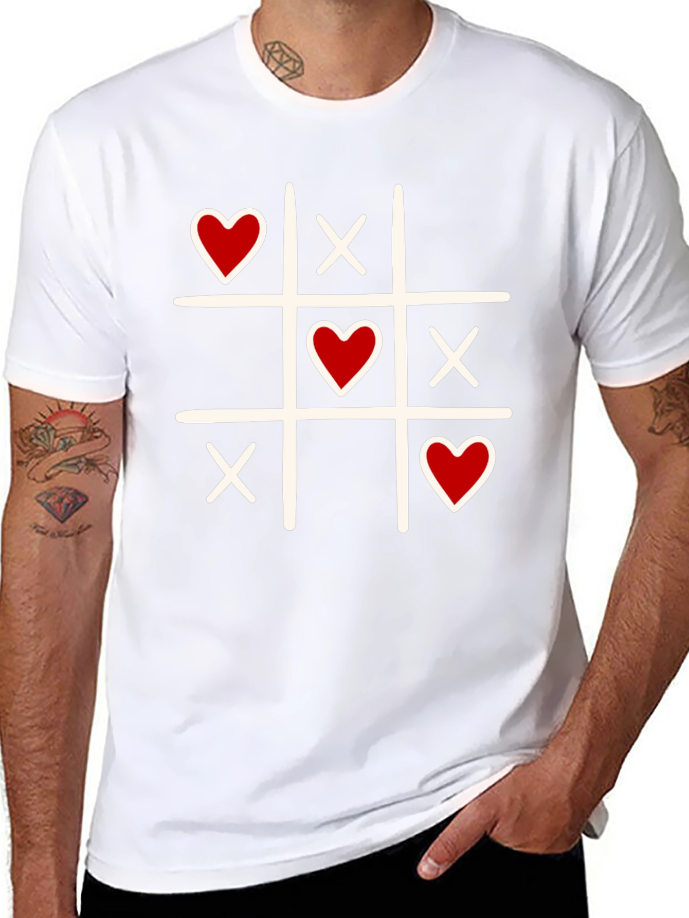 Tic-Tac-Toe Valentines Day Graphic Tee