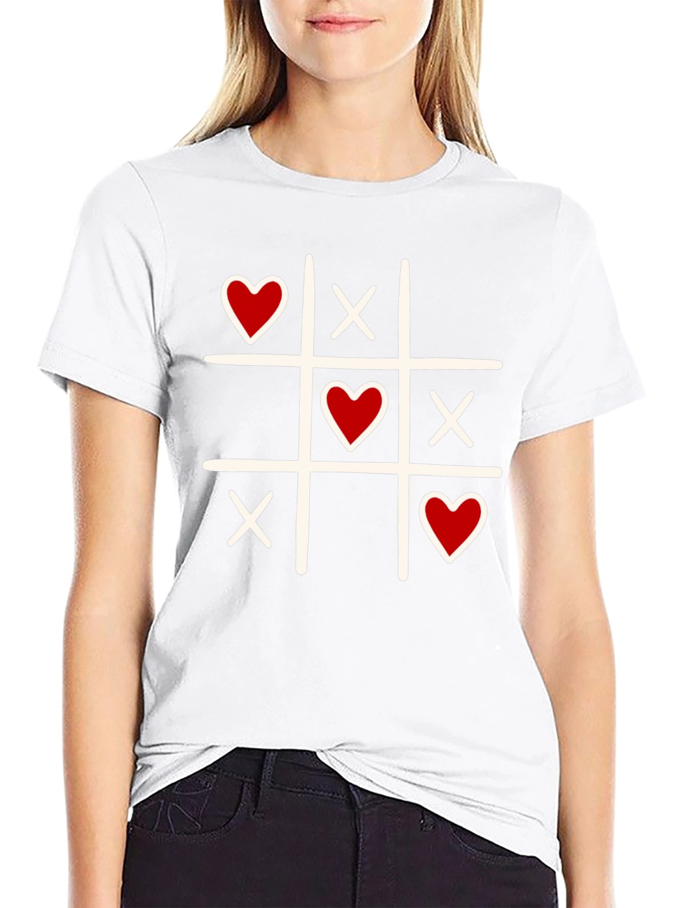 Tic-Tac-Toe Valentines Day Graphic Tee