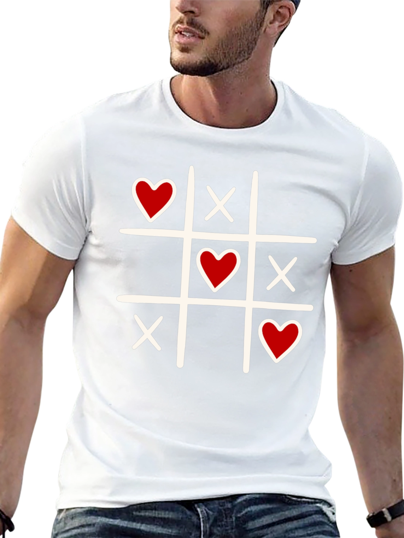 Tic-Tac-Toe Valentines Day Graphic Tee