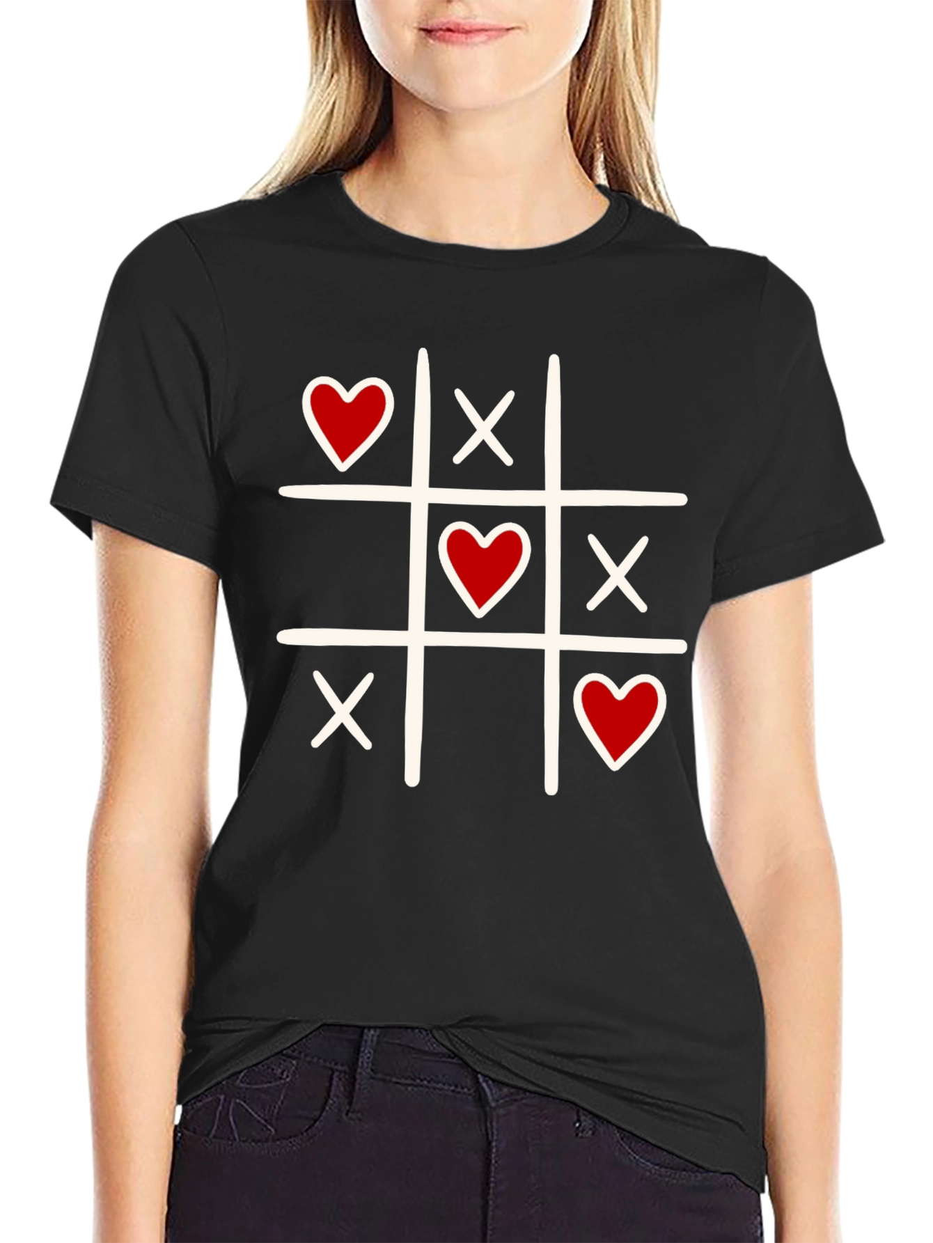 Tic-Tac-Toe Valentines Day Graphic Tee