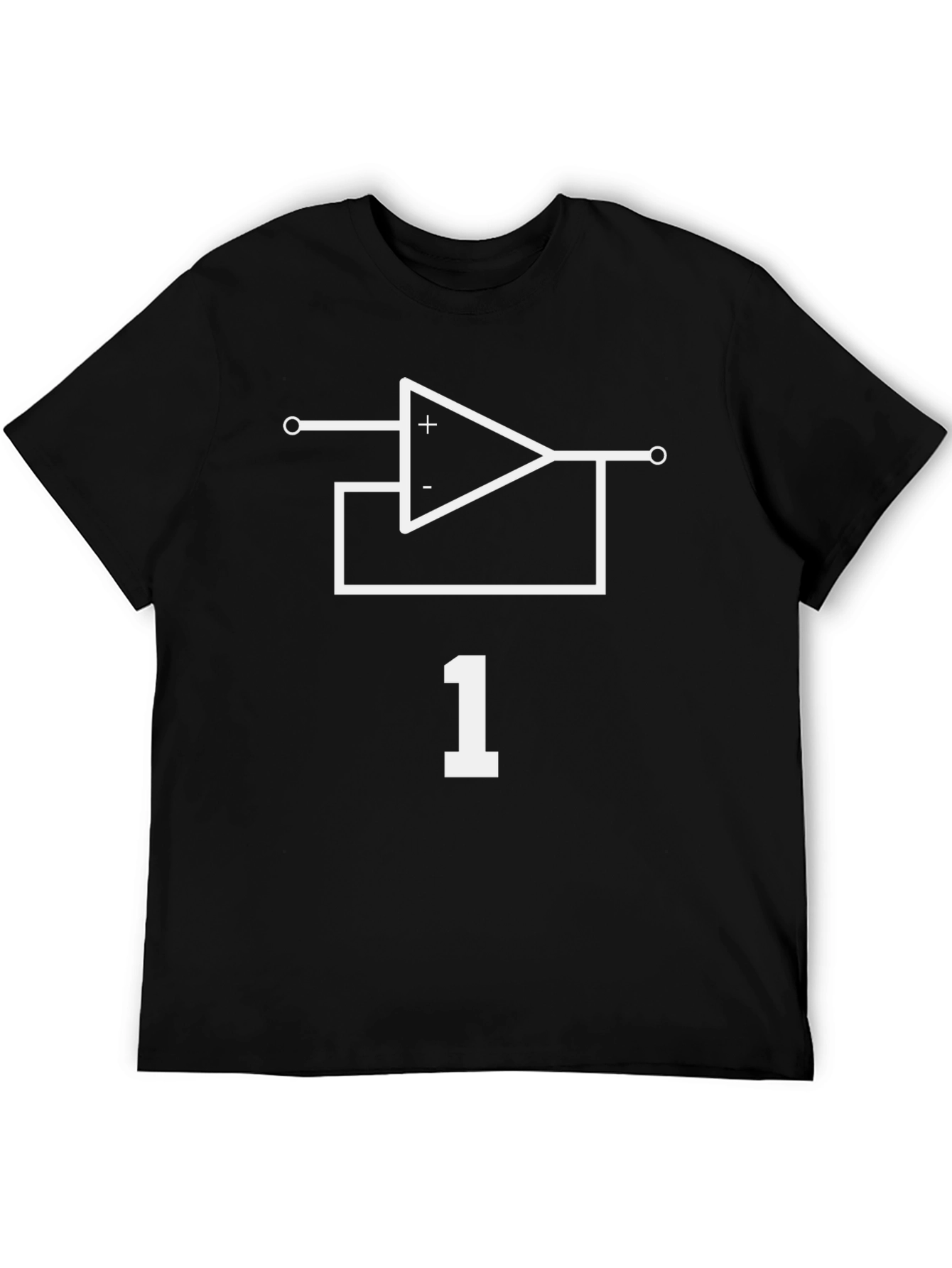Op Amp Circuit Black T-Shirt - Engineering Tee