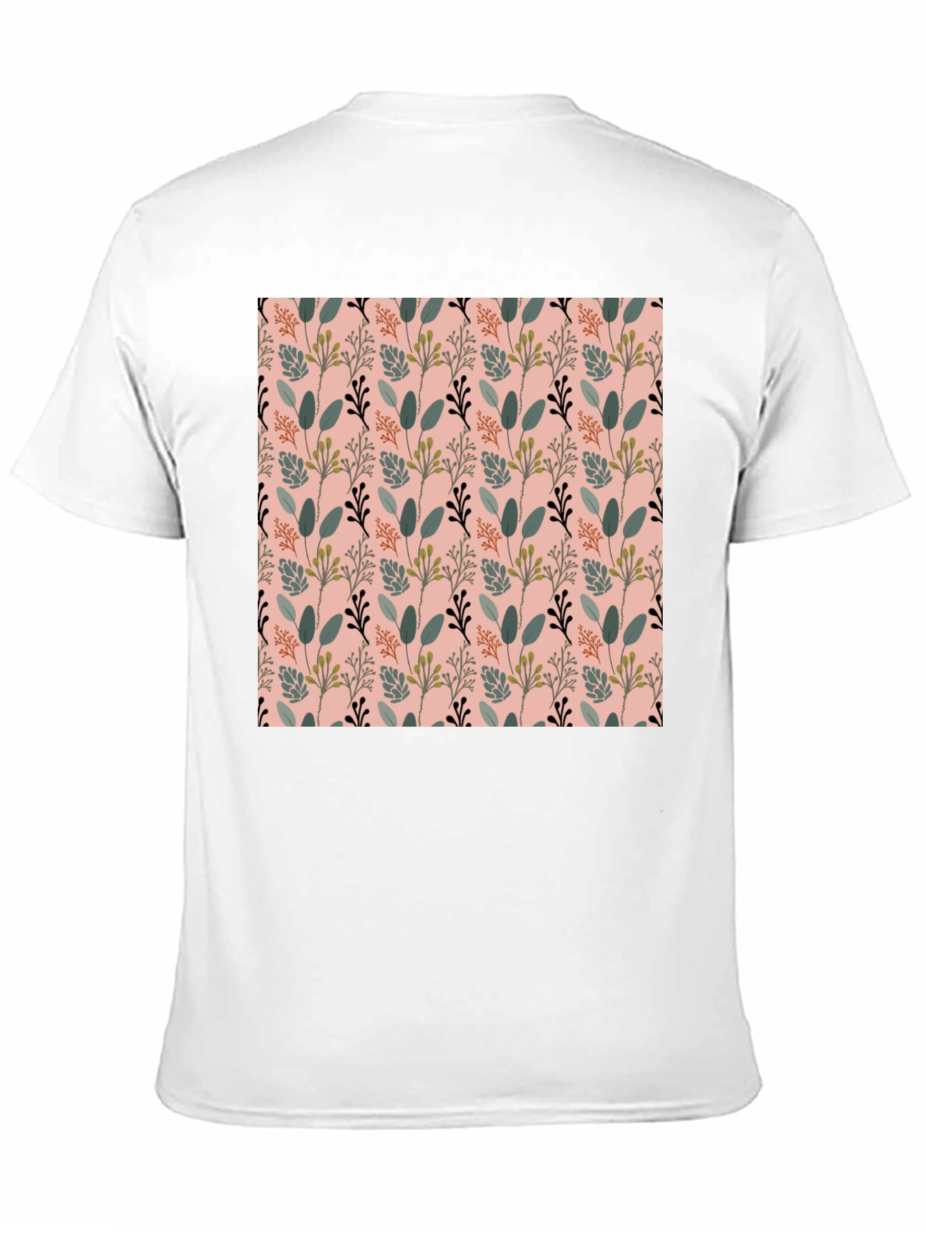 Botanical Print Black T-Shirt