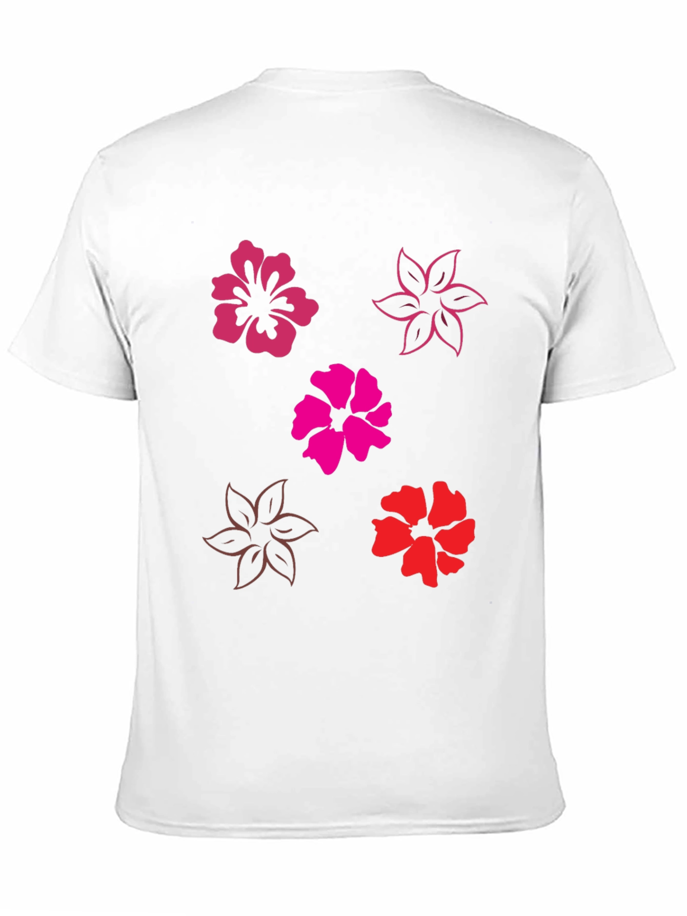 Floral Print Black T-Shirt - Casual Comfort