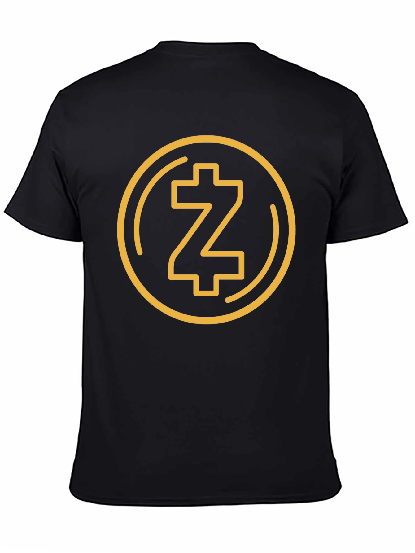 Black T-Shirt with Gold Crypto Coin Z Design