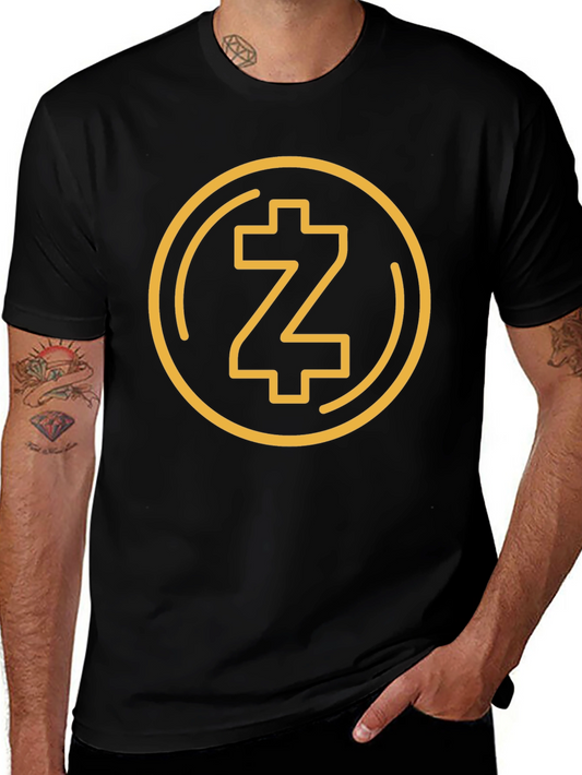 Black T-Shirt with Gold Crypto Coin Z Design