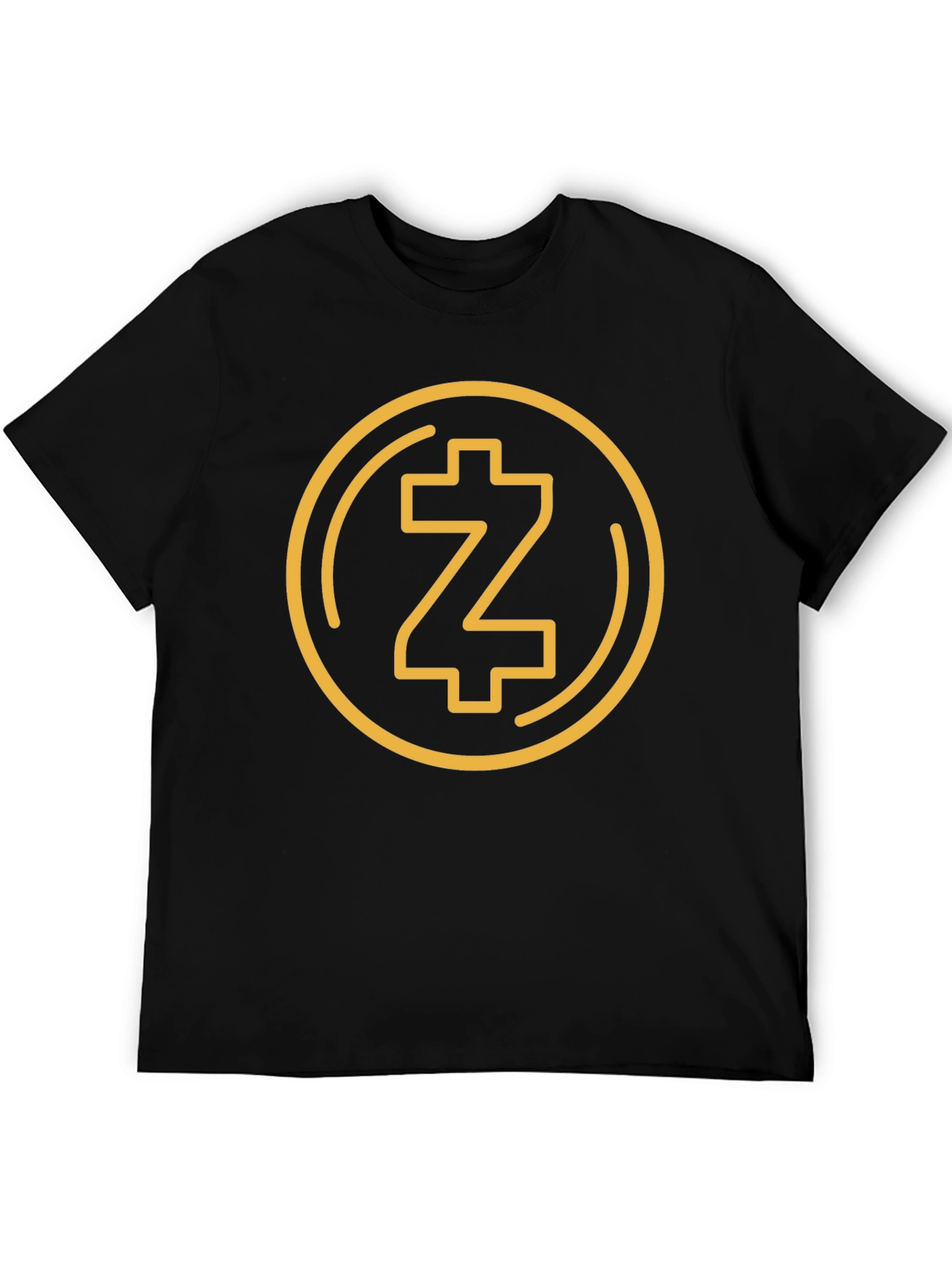 Black T-Shirt with Gold Crypto Coin Z Design