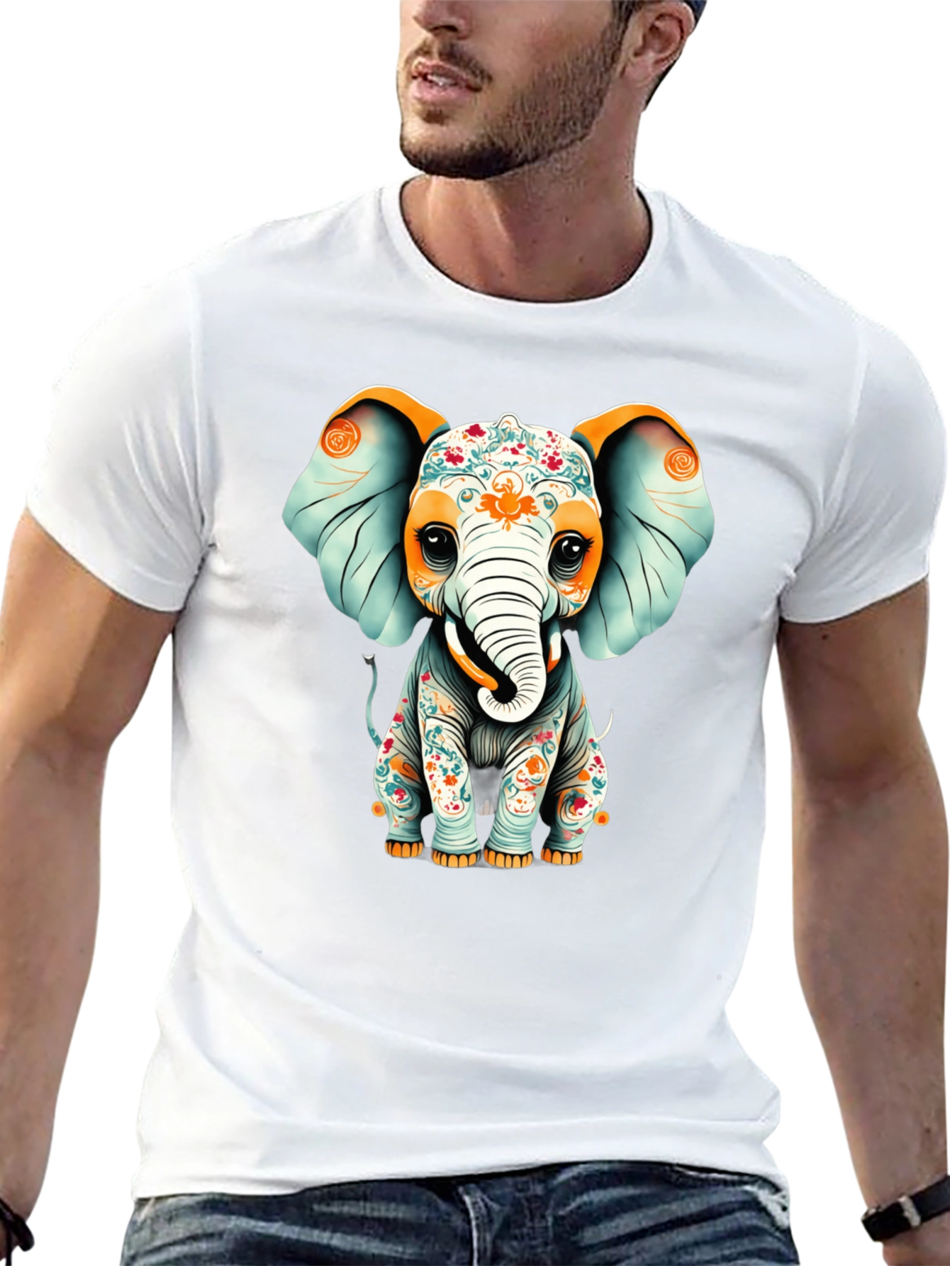 Elephant Graphic T-Shirt - Black