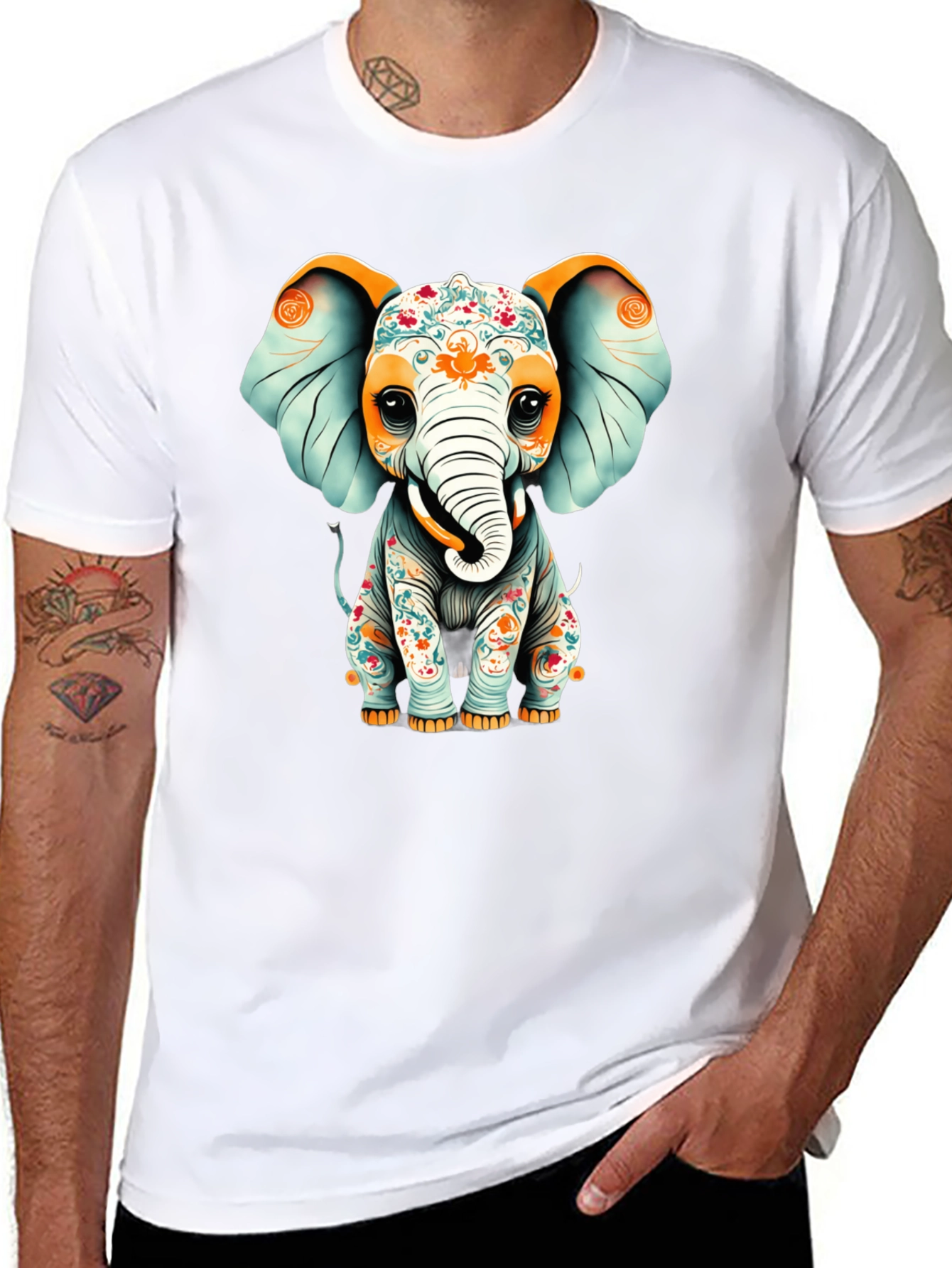 Elephant Graphic T-Shirt - Black