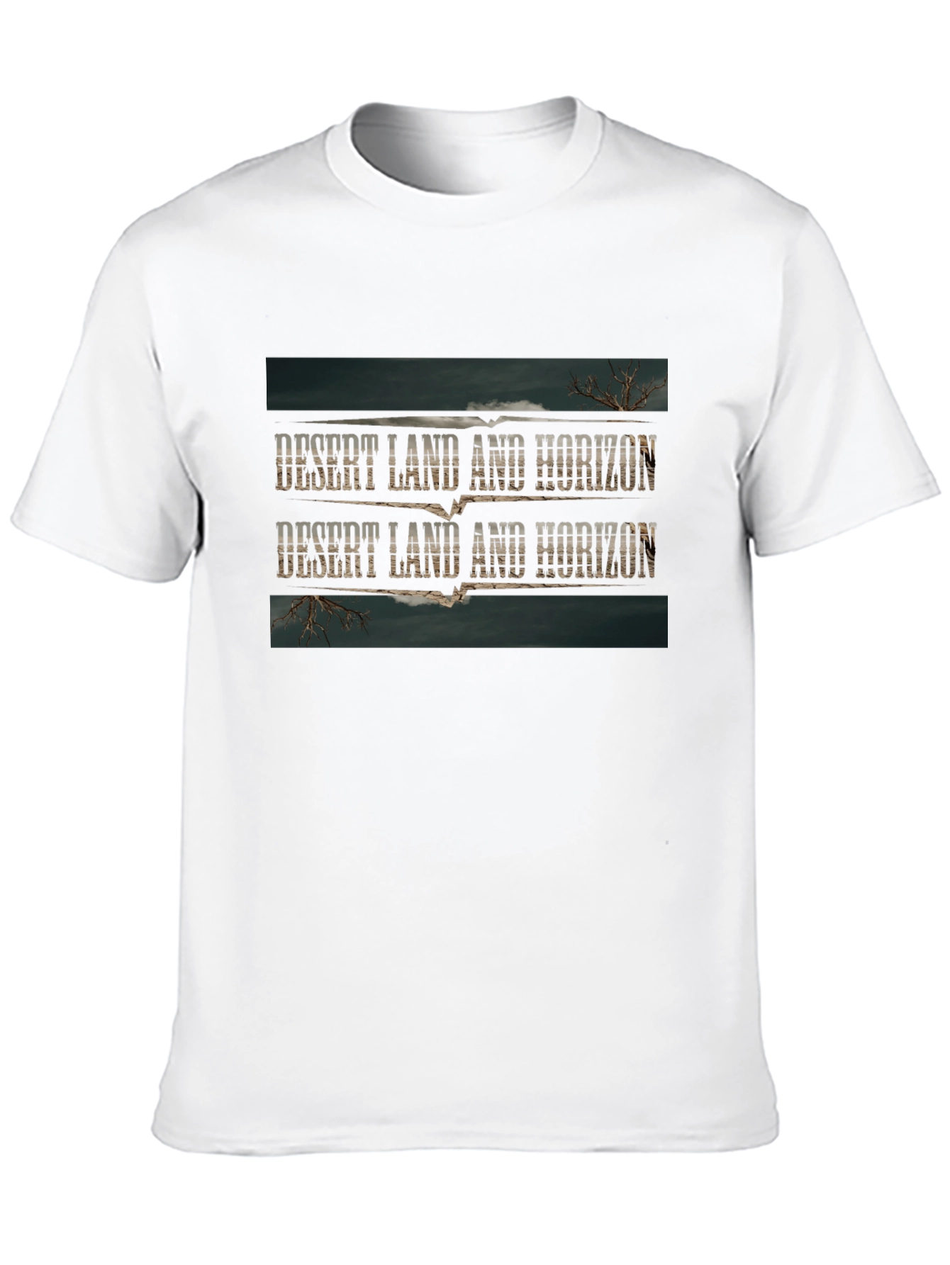 Desert Land Horizon Black T-Shirt