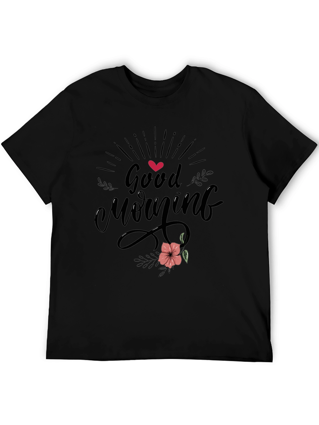 Good Morning Black Graphic Tee