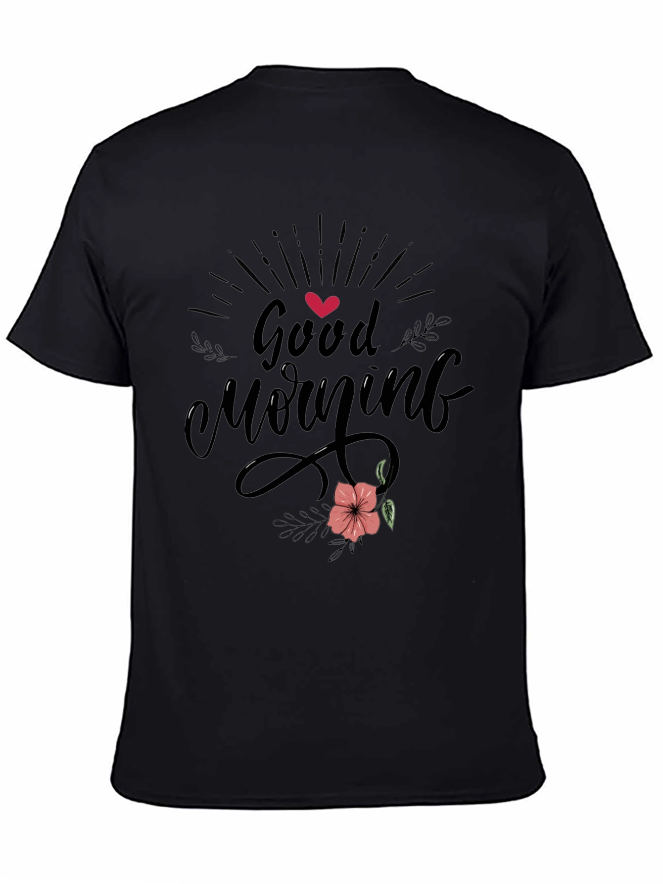 Good Morning Black Graphic Tee
