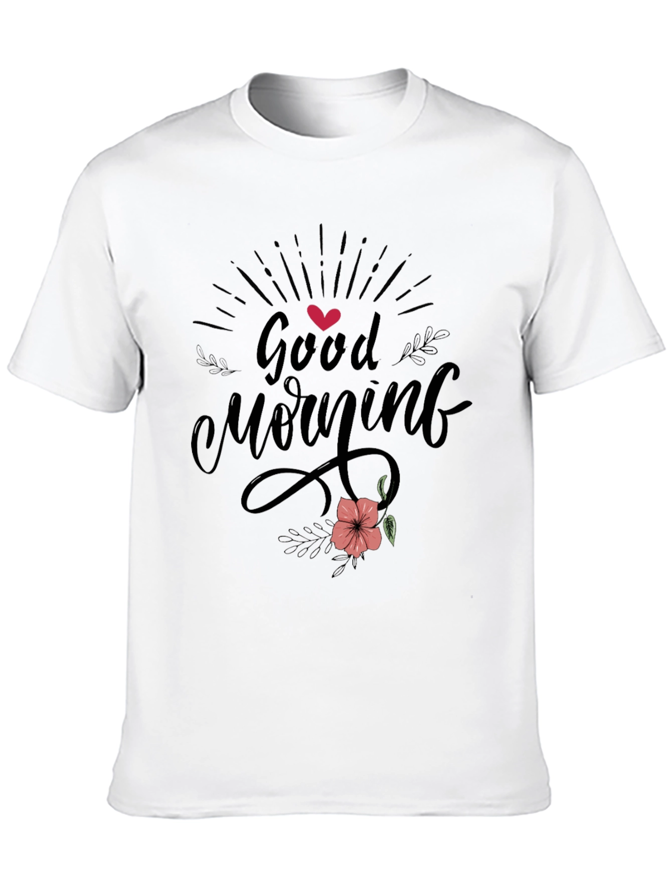 Good Morning Black Graphic Tee