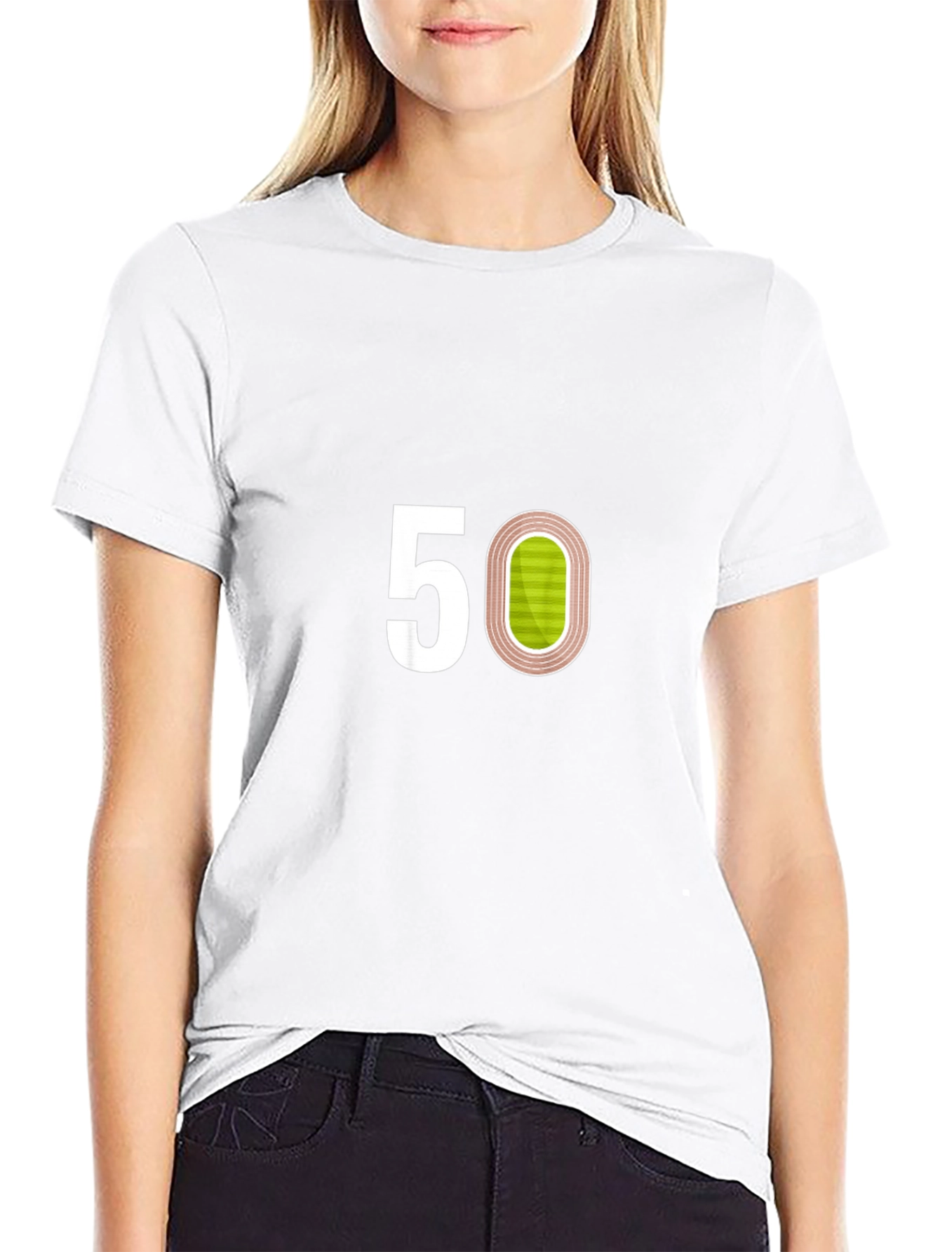 Track & Field 50th Birthday Black T-Shirt