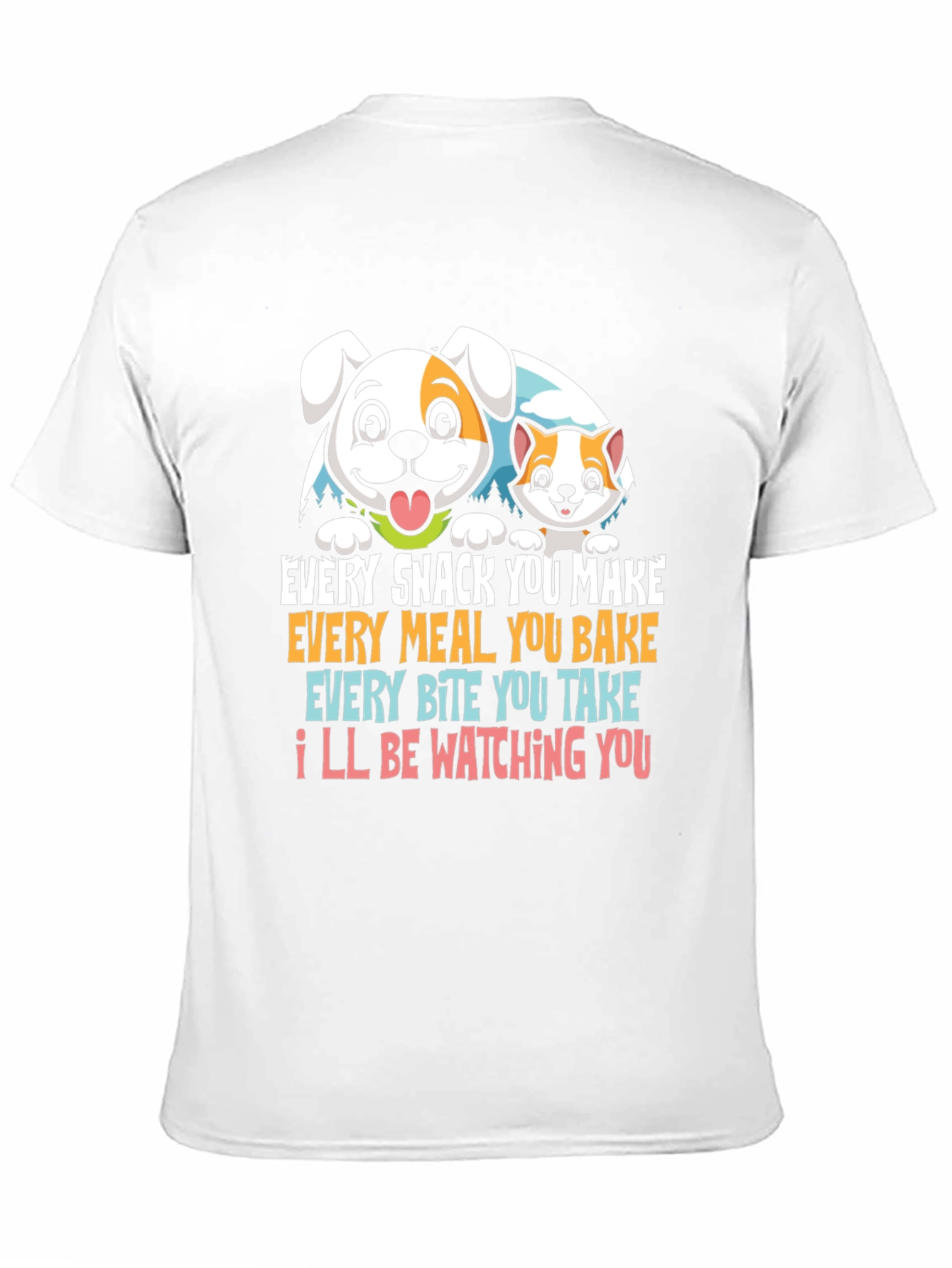 Funny Pet Lover T-Shirt Dog & Cat Watching You