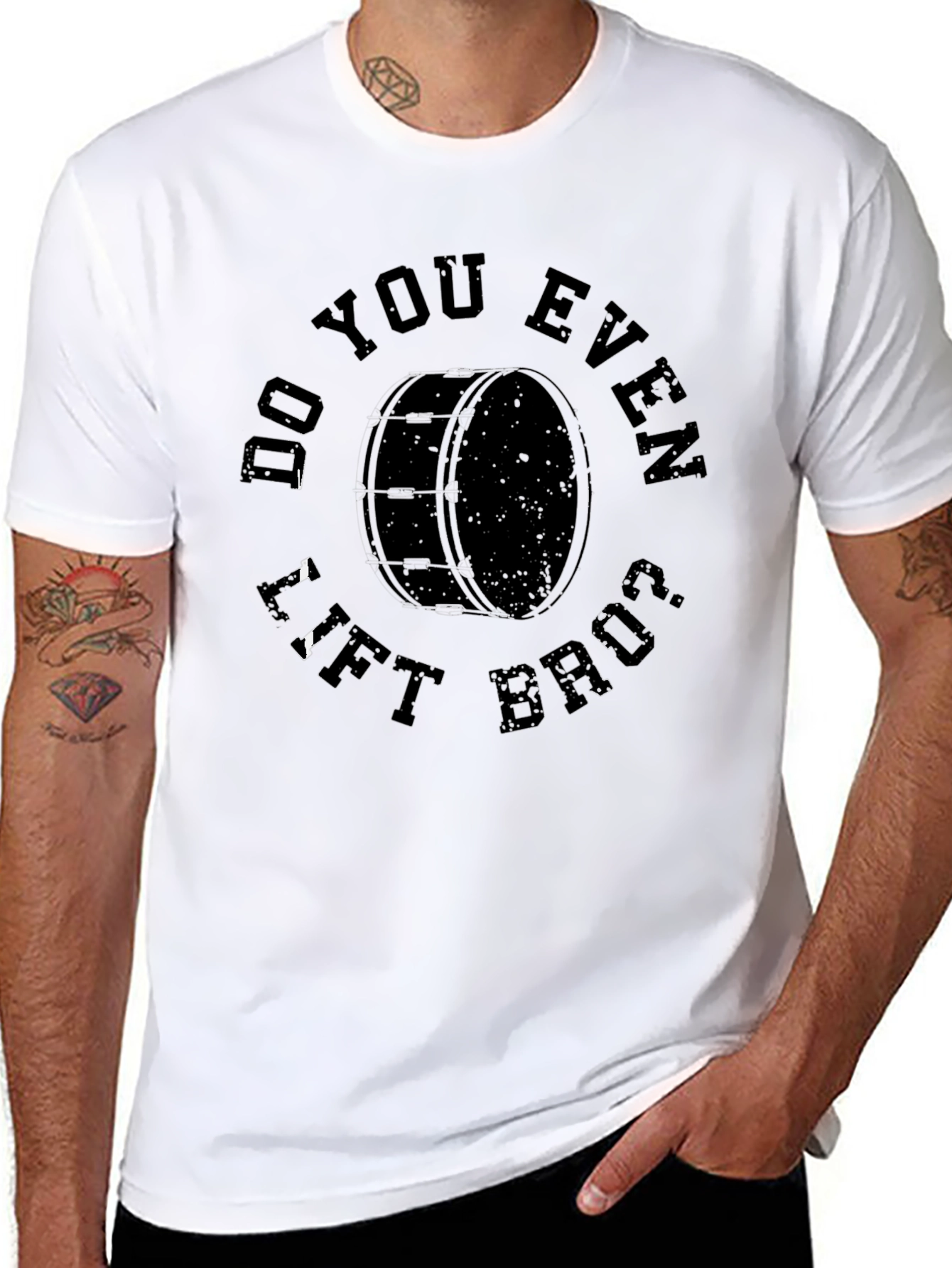 Do You Even Lift Bruh Drum T-Shirt