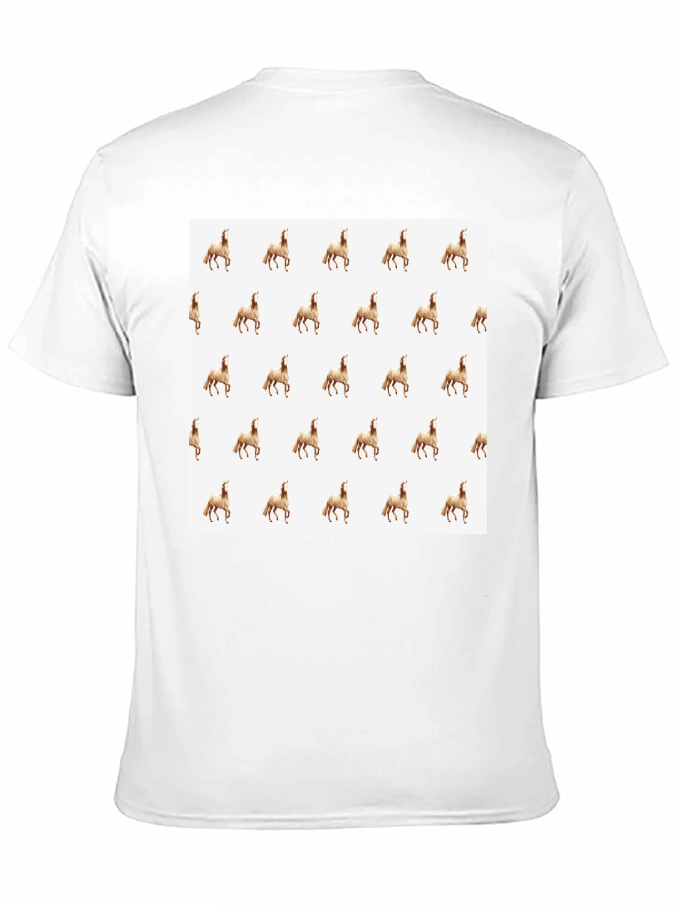 Patterned Horse T-Shirt - Black Unique Print Tee