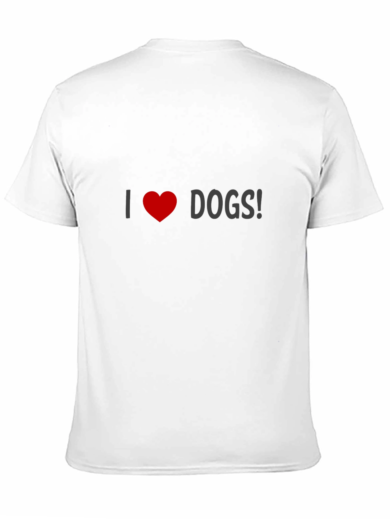 I Love Dogs T-Shirt - Black Crew Neck
