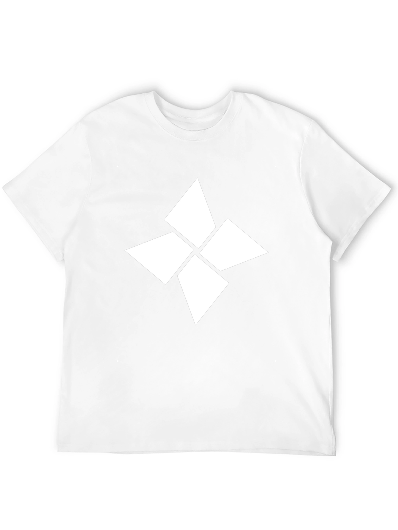 Geometric White Logo Black T-Shirt