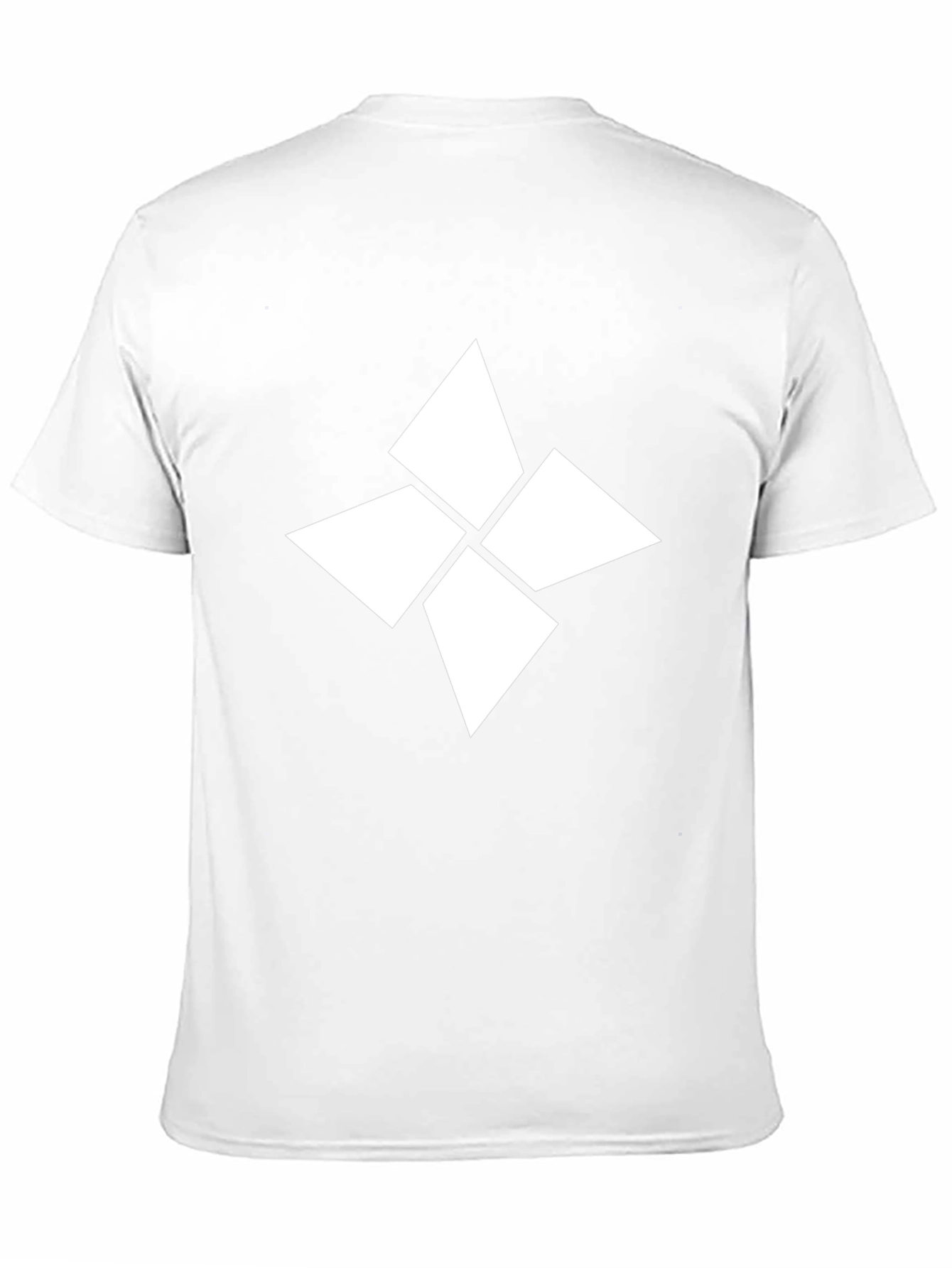 Geometric White Logo Black T-Shirt
