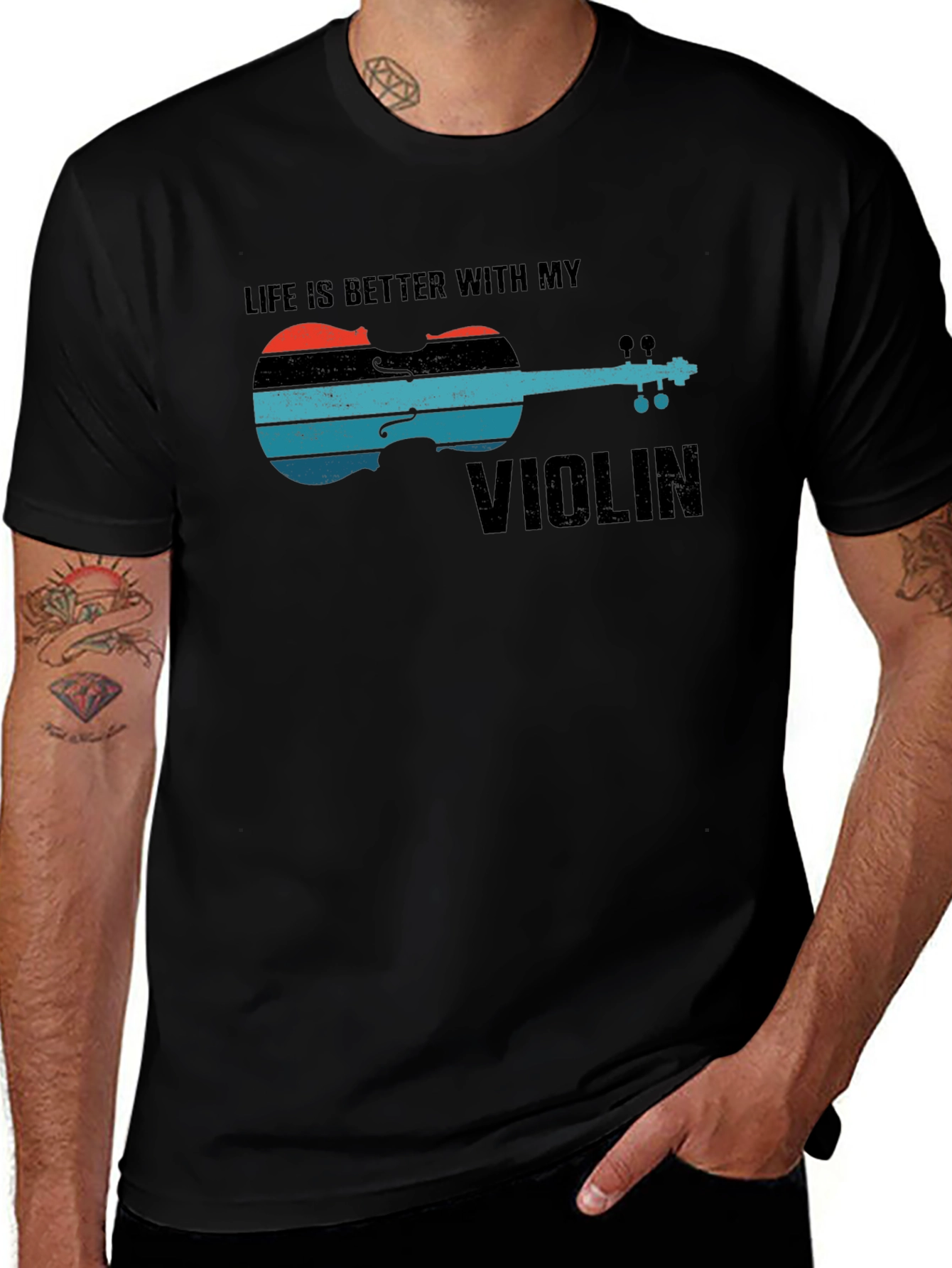 Life is Better with My Violin Graphic Tee
