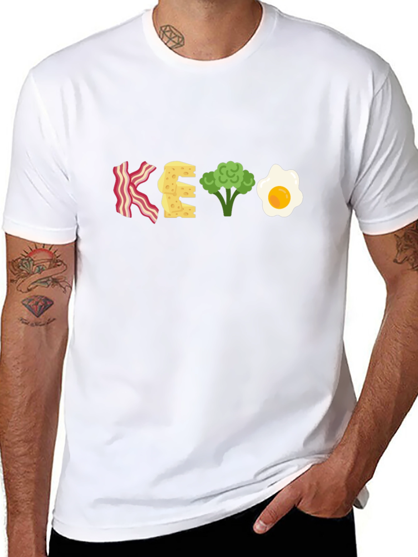 Keto Diet T-Shirt - Bacon Cheese Broccoli Egg