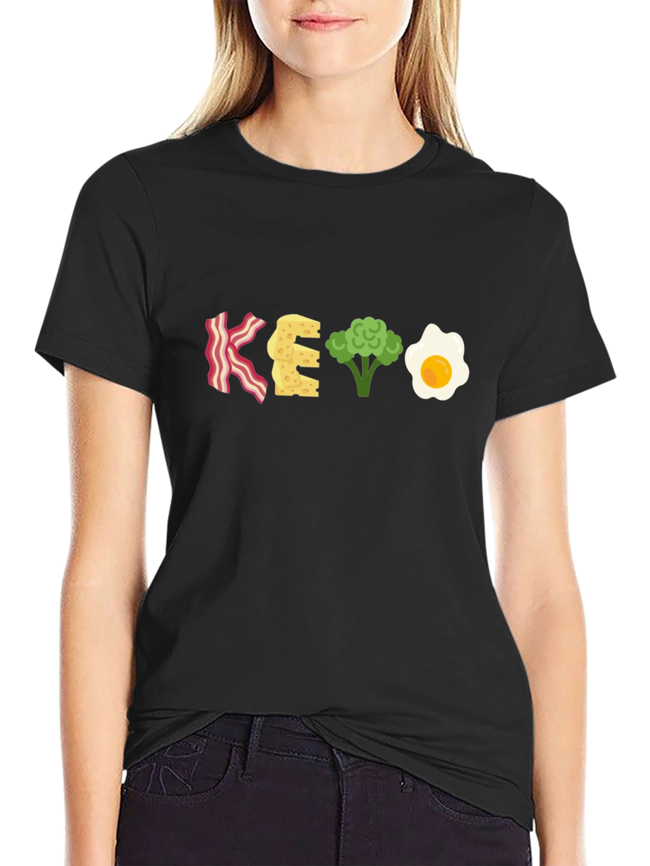 Keto Diet T-Shirt - Bacon Cheese Broccoli Egg