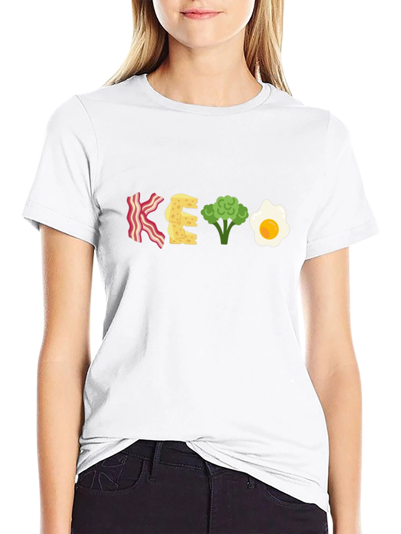 Keto Diet T-Shirt - Bacon Cheese Broccoli Egg