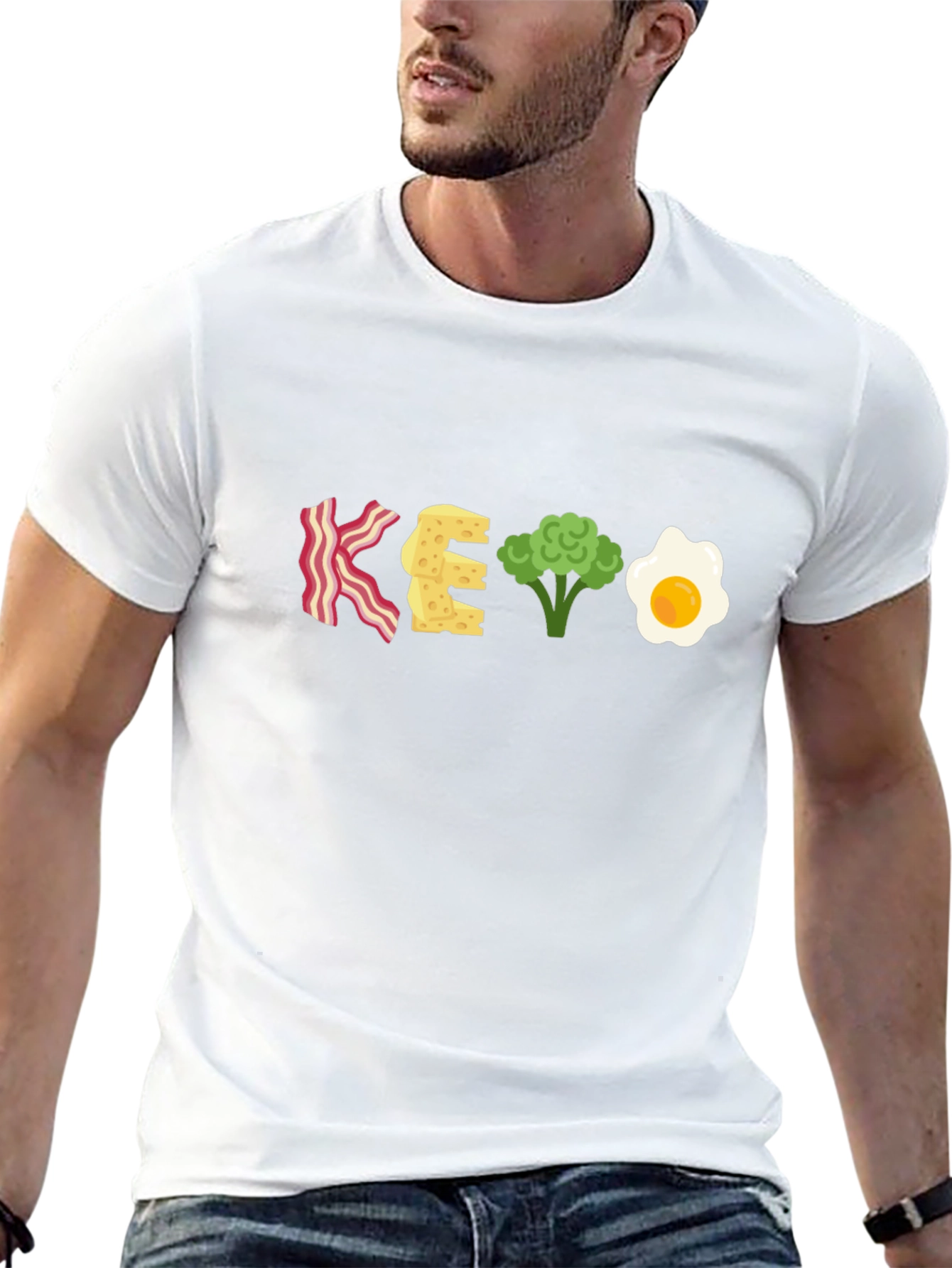 Keto Diet T-Shirt - Bacon Cheese Broccoli Egg