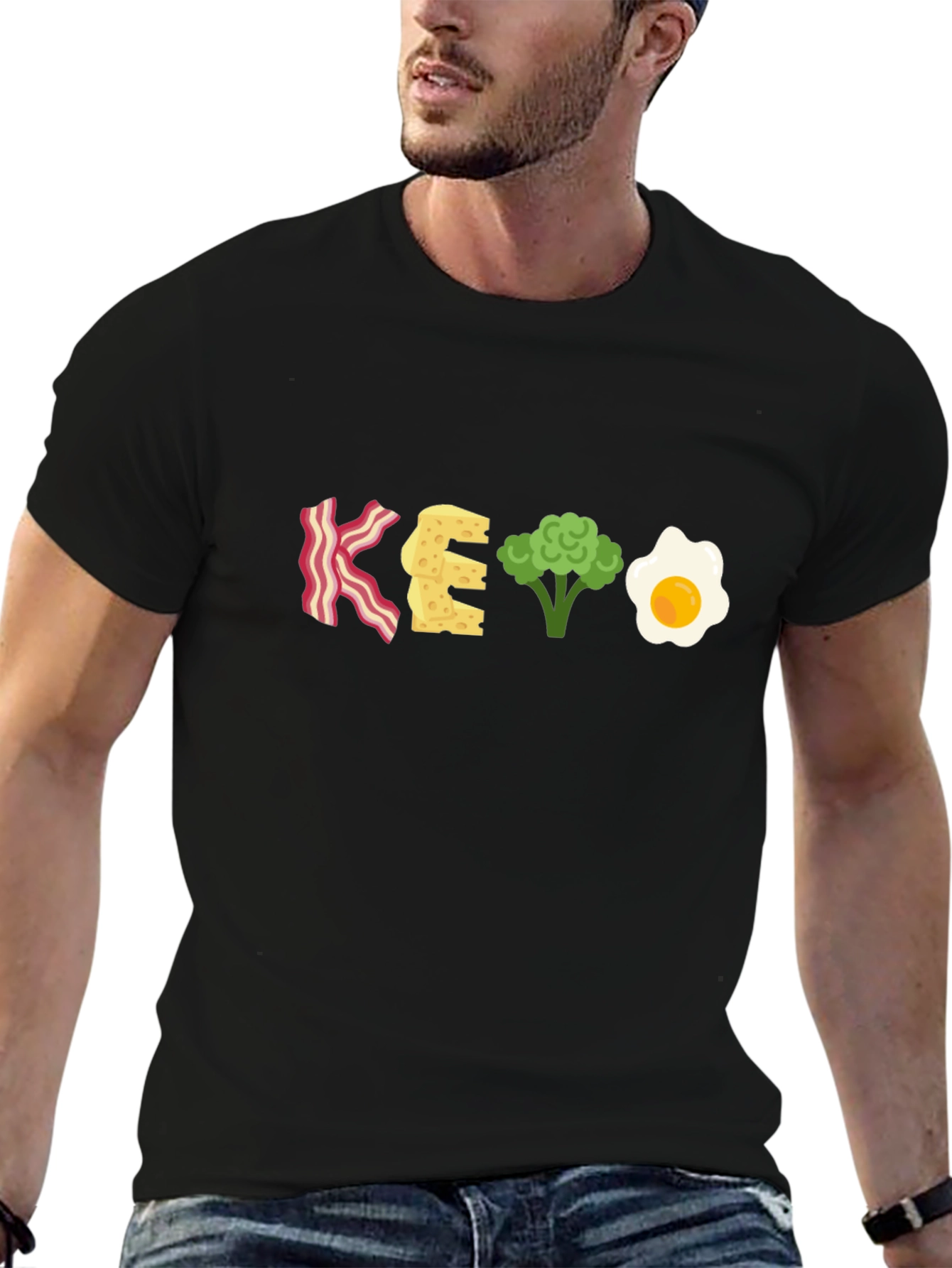 Keto Diet T-Shirt - Bacon Cheese Broccoli Egg