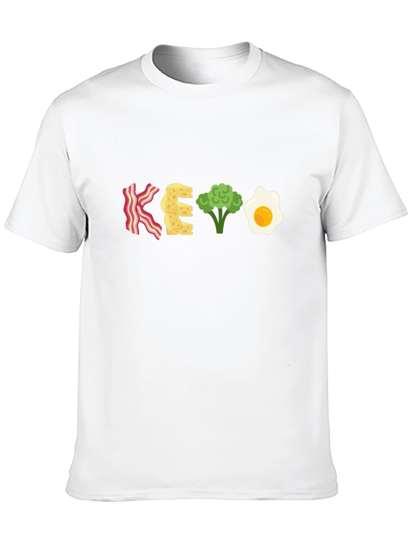 Keto Diet T-Shirt - Bacon Cheese Broccoli Egg