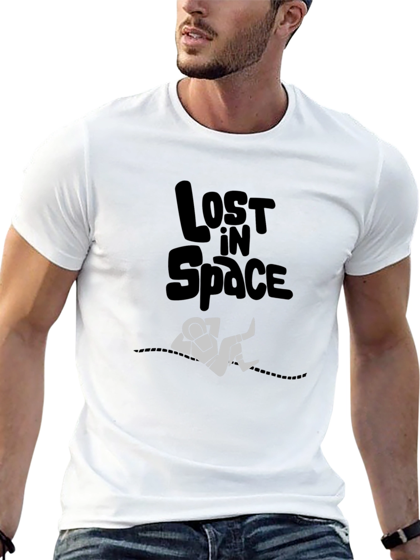 Lost in Space Graphic Print Mens T-Shirt