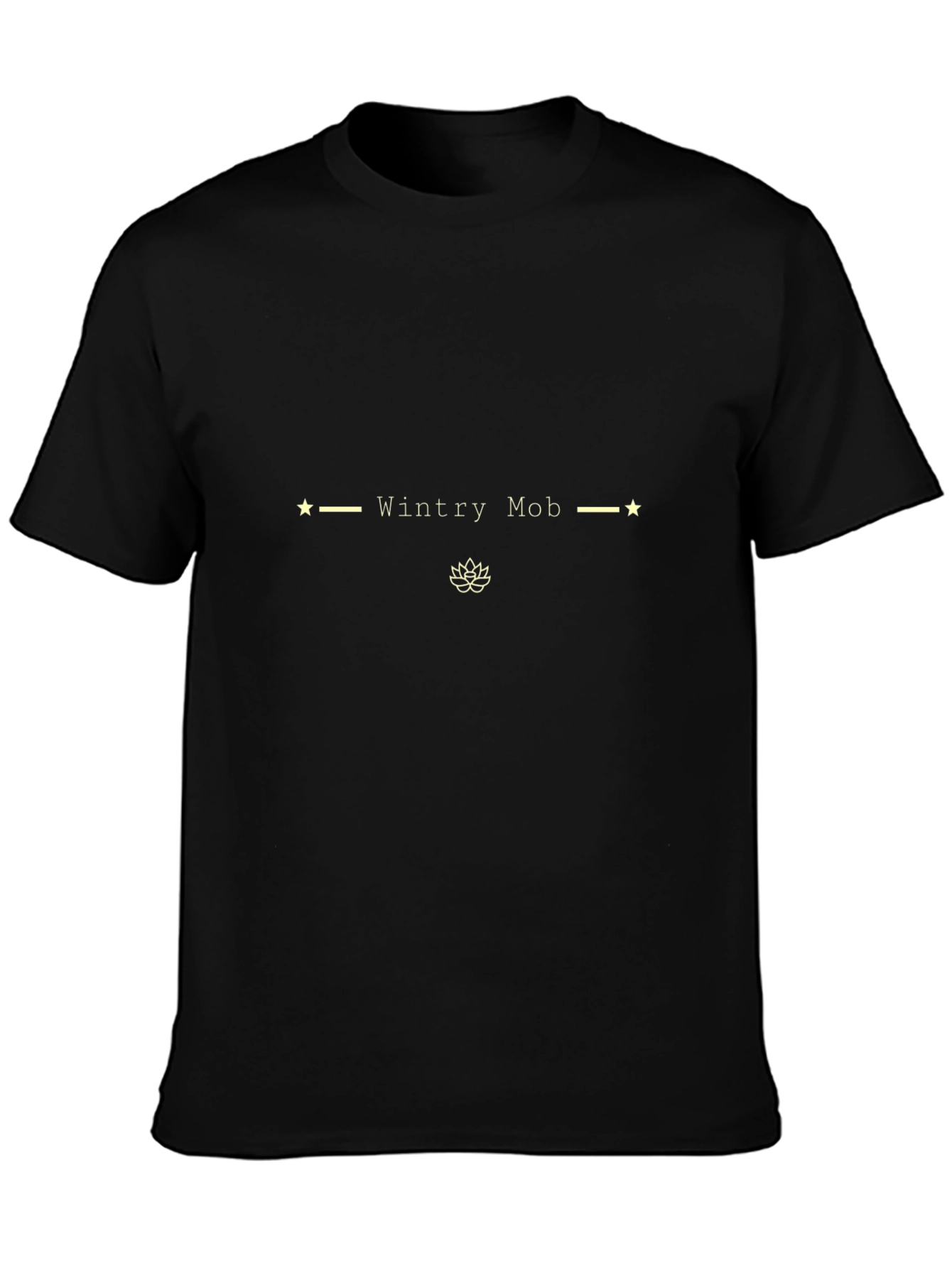 Trendy Black T-Shirt - Wintry Mob Design