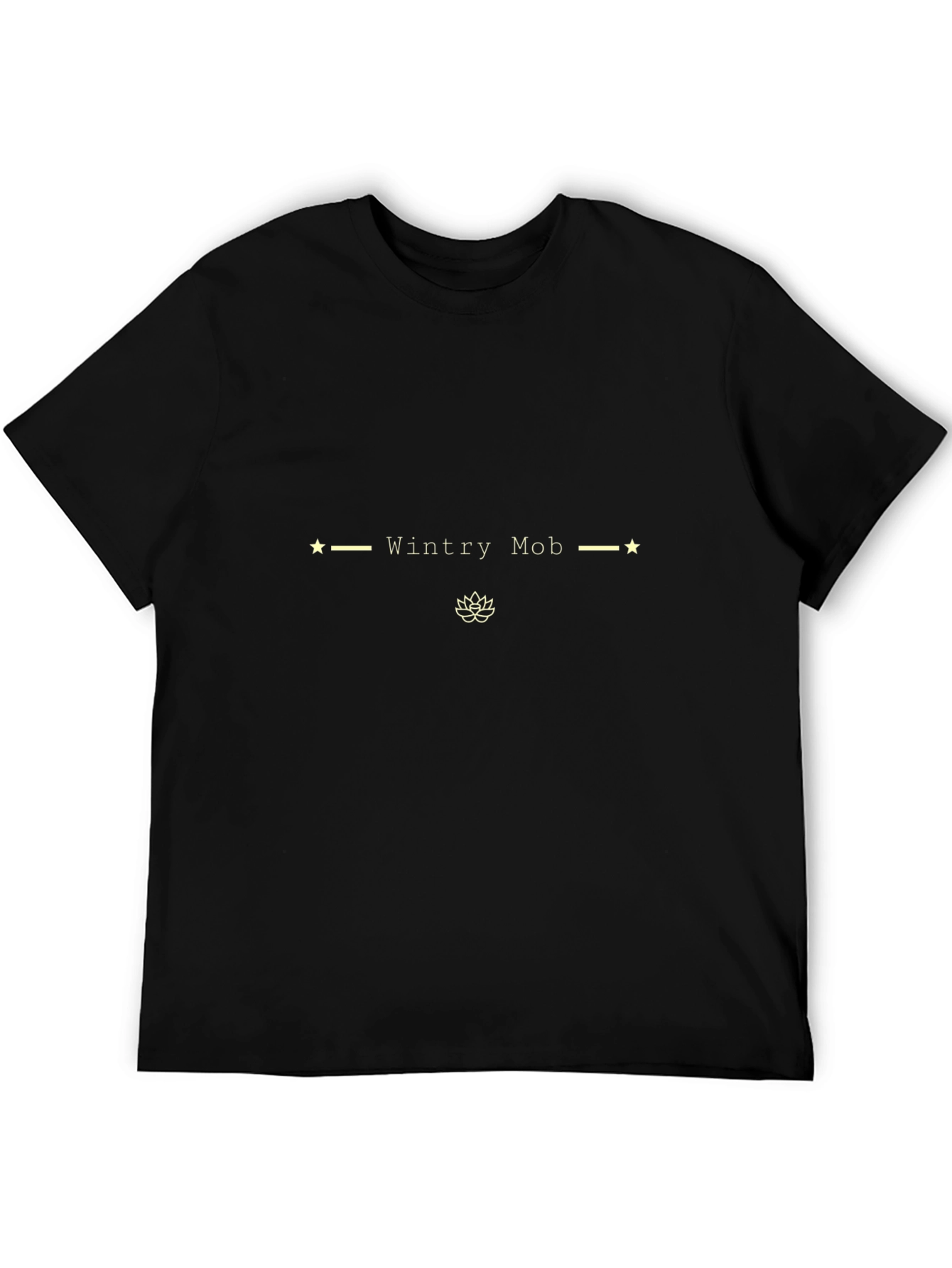 Trendy Black T-Shirt - Wintry Mob Design
