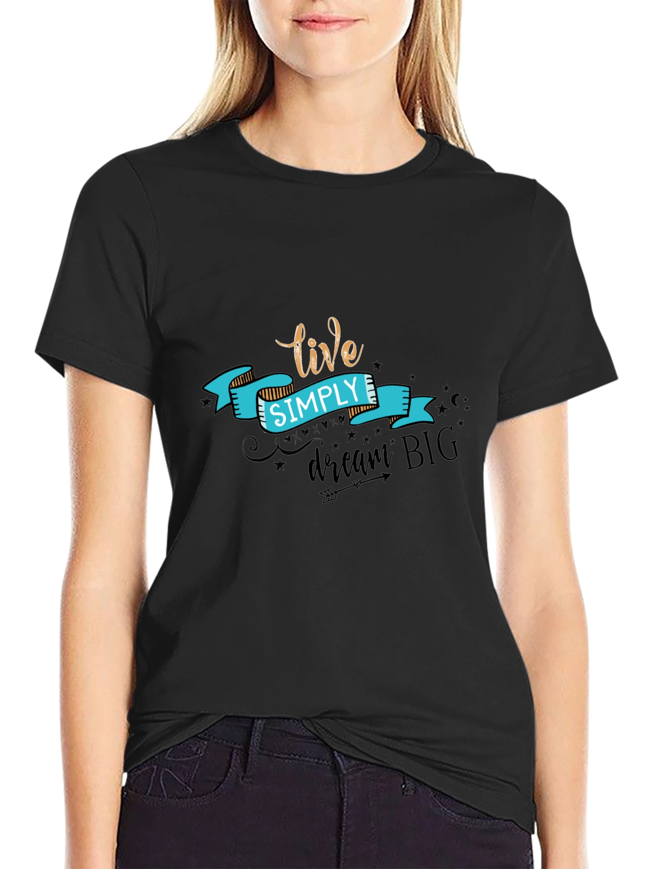 Live Simply T-Shirt - Black