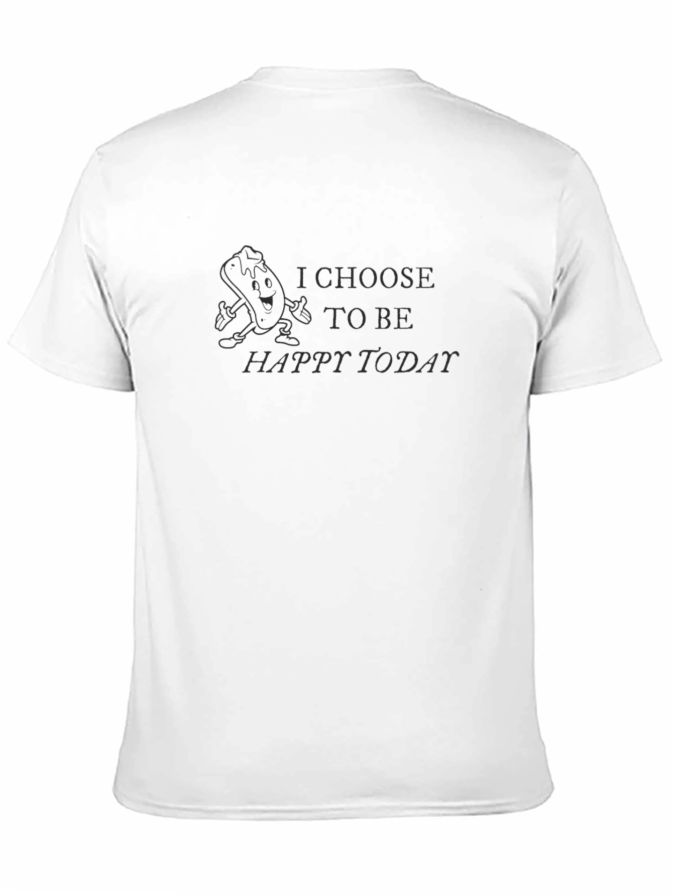 Choose Happy Today Black Graphic T-Shirt