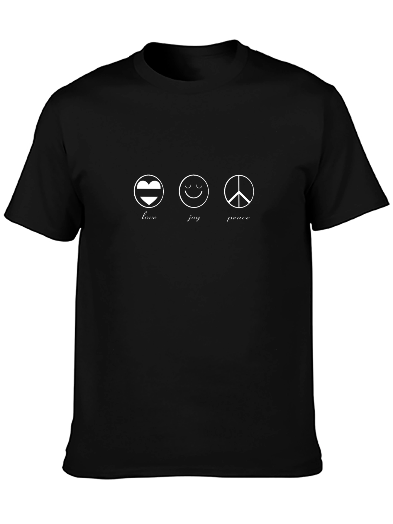 Love Joy Peace Graphic Tee - Black