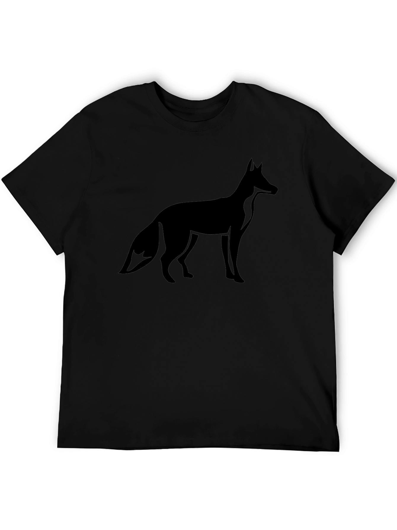 Black Fox Silhouette Graphic T-Shirt